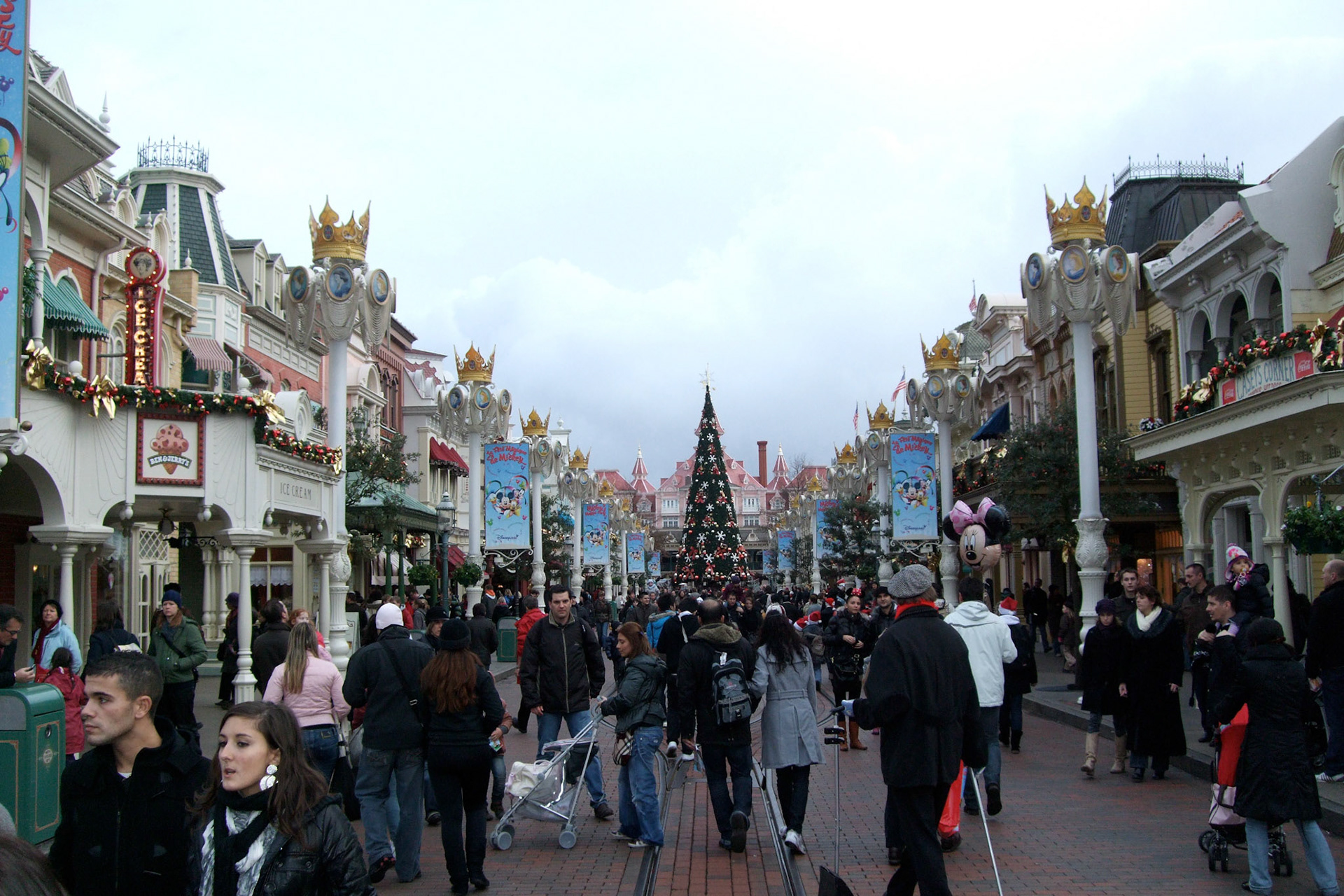 Main Street U.S.A. in Disneyland Paris. The idealized Disney-version of America for Europeans to experience