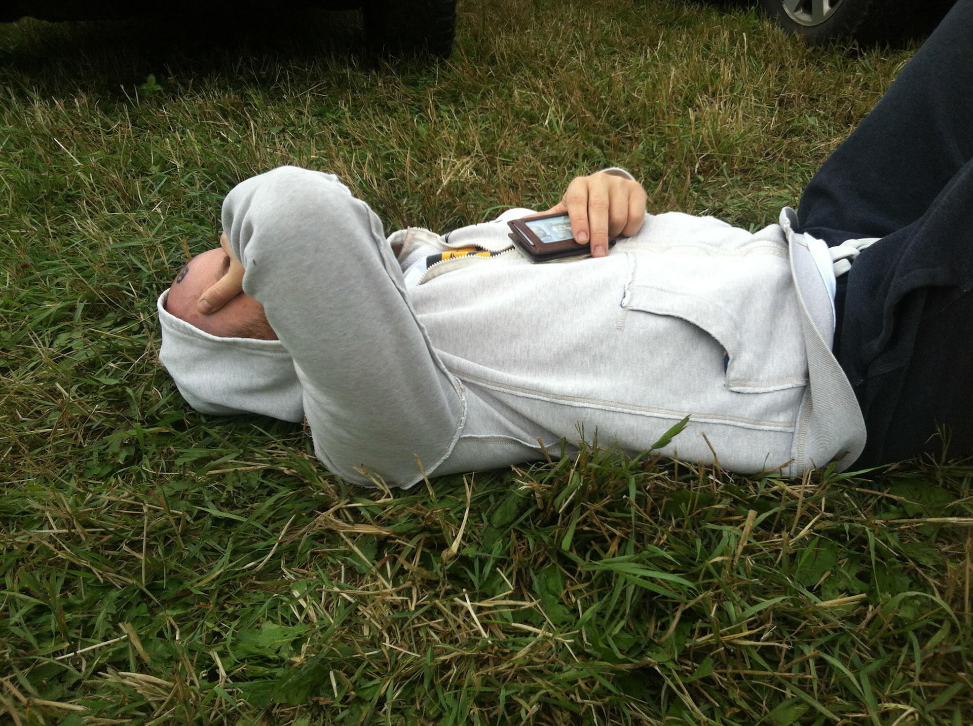 Mike is pooped after beating Tough Mudder