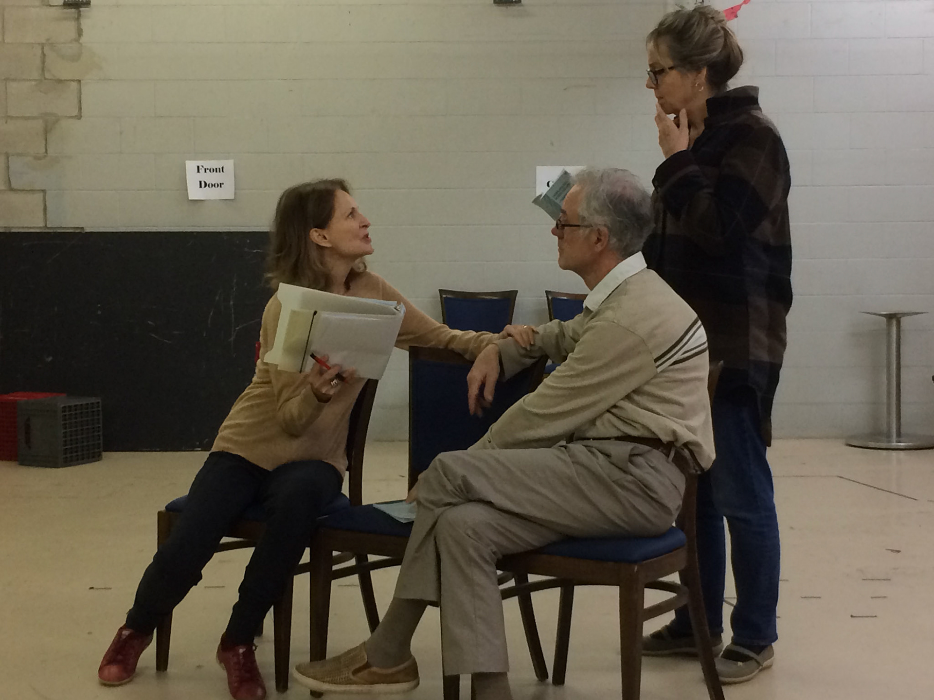 Rehearsals behind the scenes for "Vanya and Sonia and Masha and Spike" by Christopher Durang