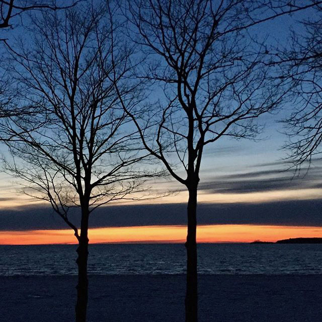 Easter sunset colours on Georgian Bay