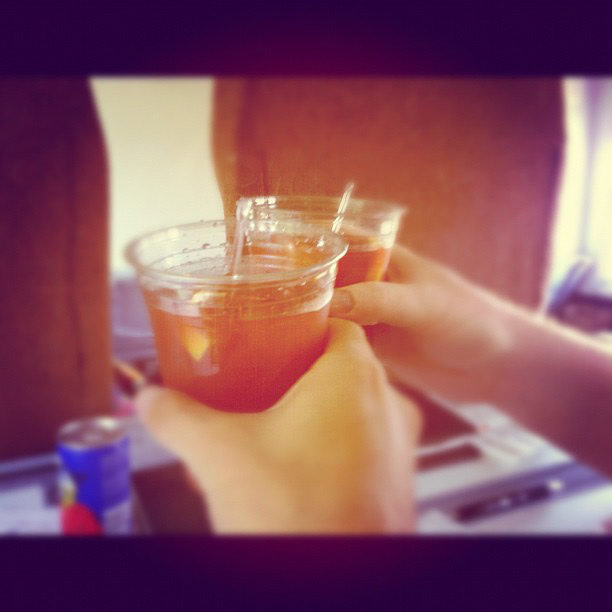 On our way home in @Via_Rail Business Class (Via makes the best Caesars). Great Quebec trip with my friend Johnny