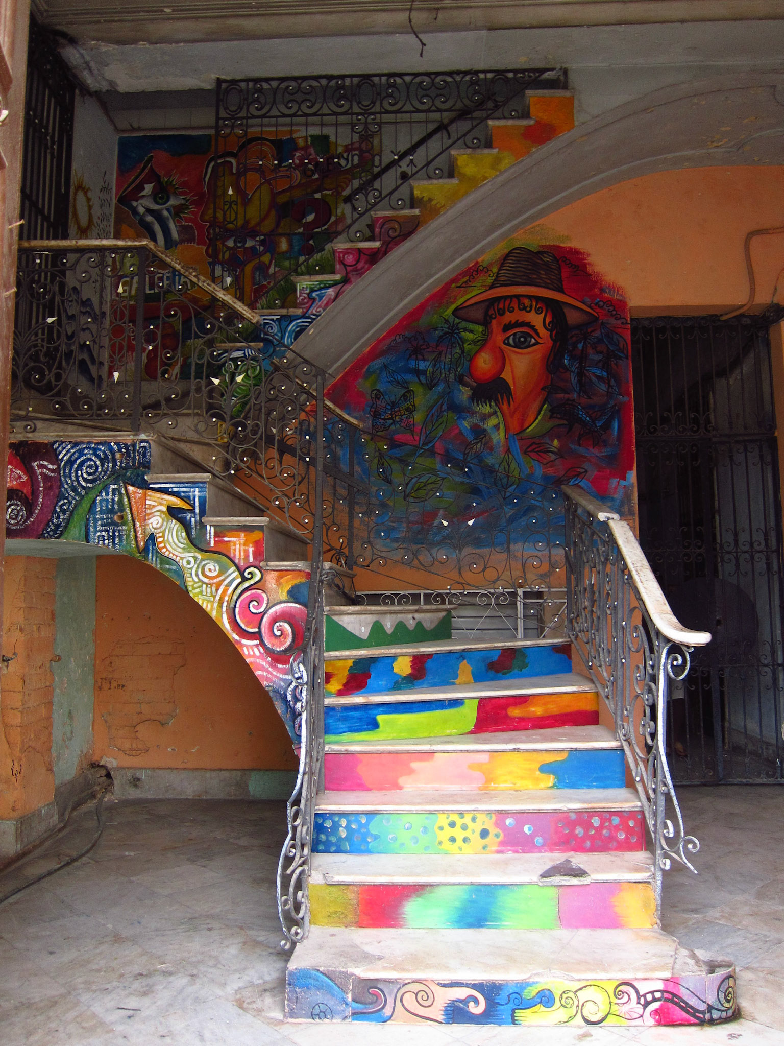 A really funky staircase in Havana