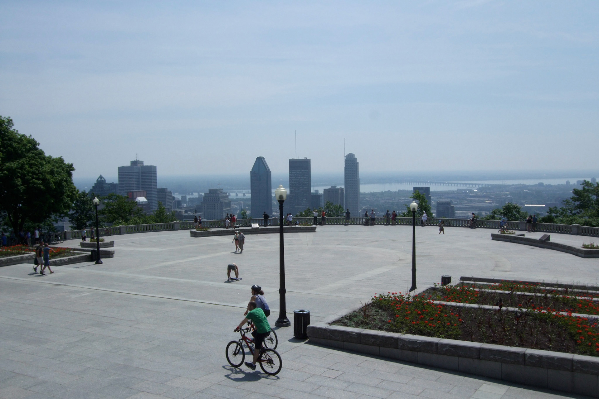 The view of Montreal from the Mount Royal belevedere takes your breath away