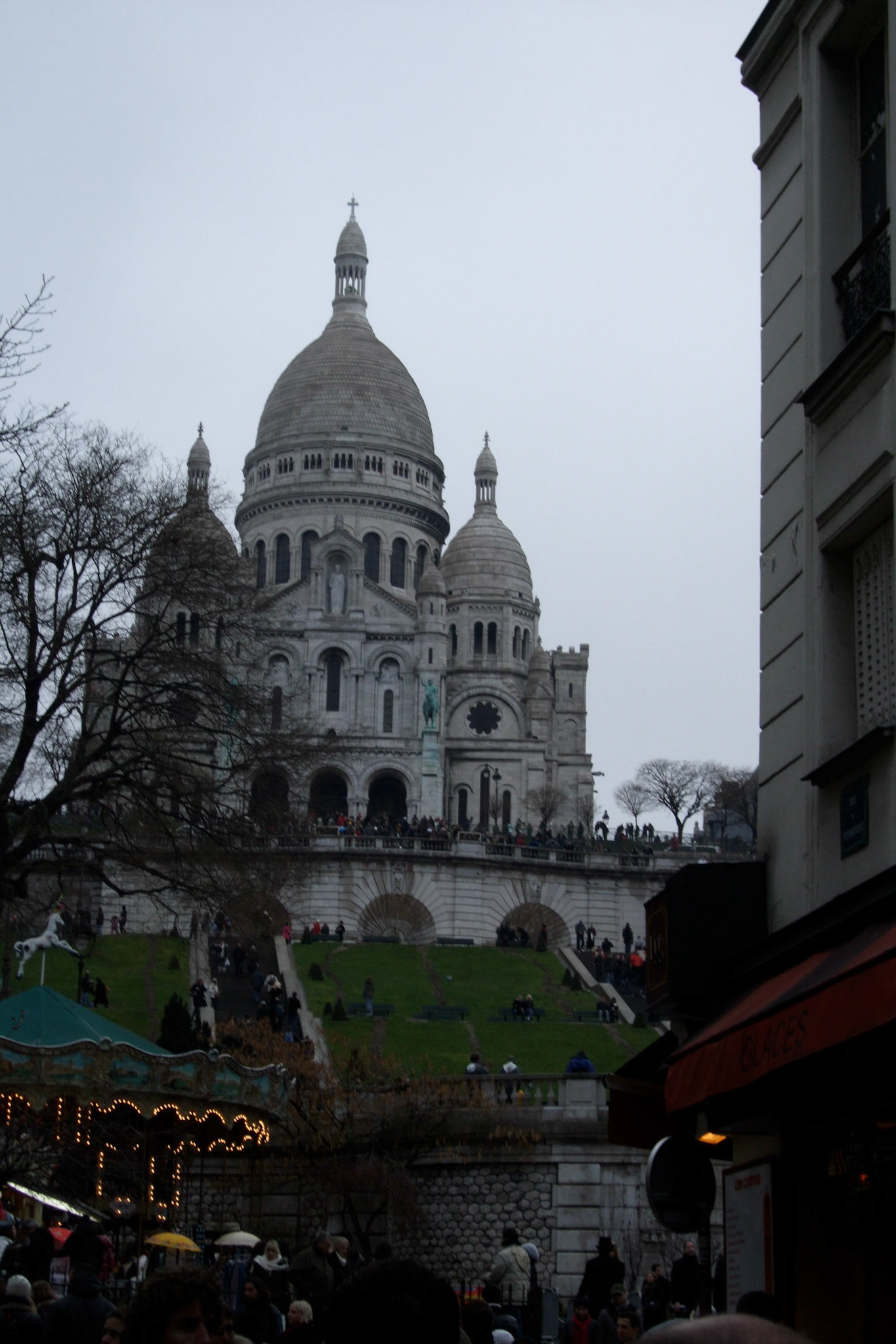 Next stop: Sacre Coeur. Even from a distance its architecture is impressive