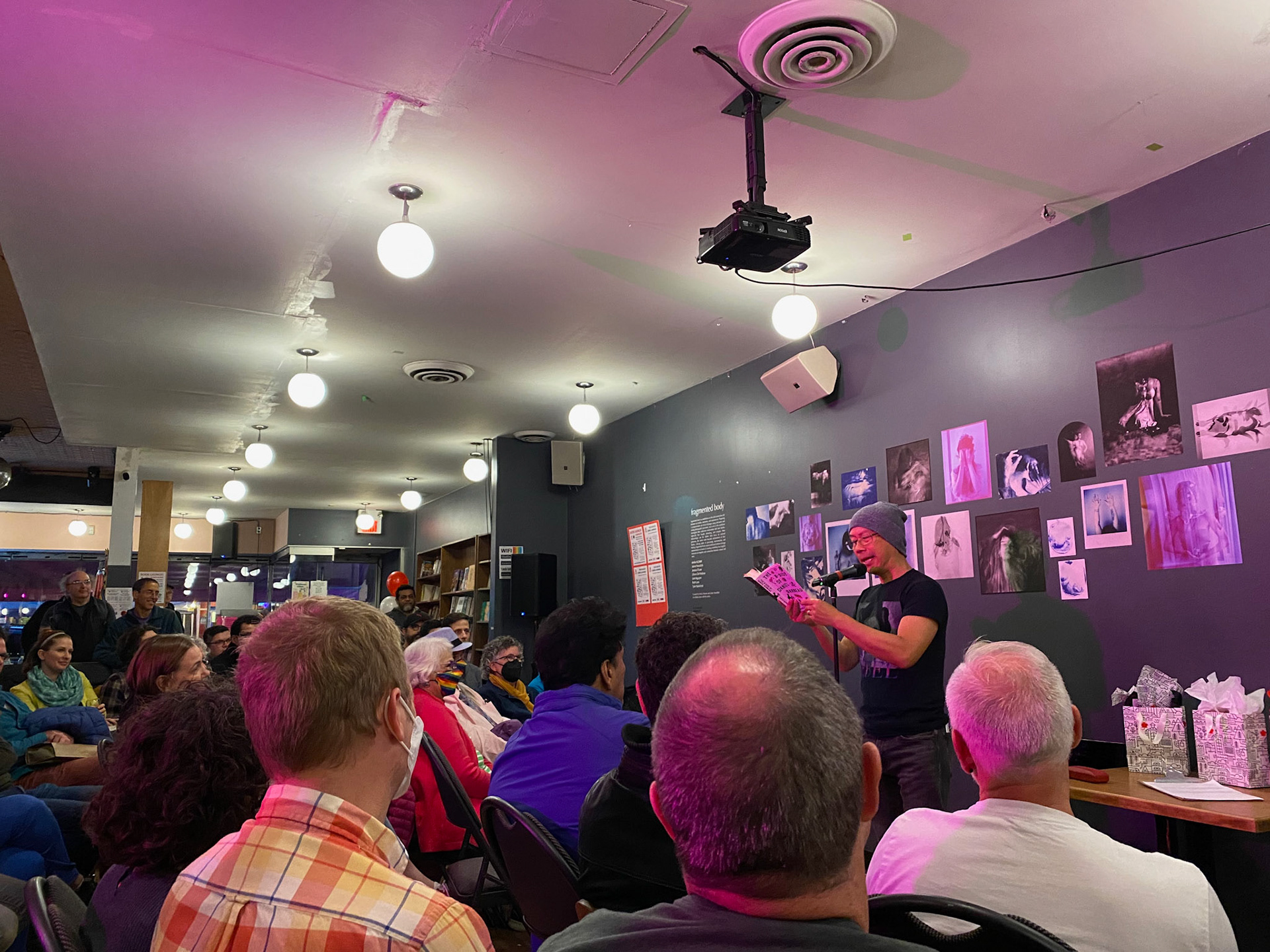 At Glad Day Bookshop with Ryan and Andrew for David Kingston Keh's book launch of "The B-Side of David Garneau"