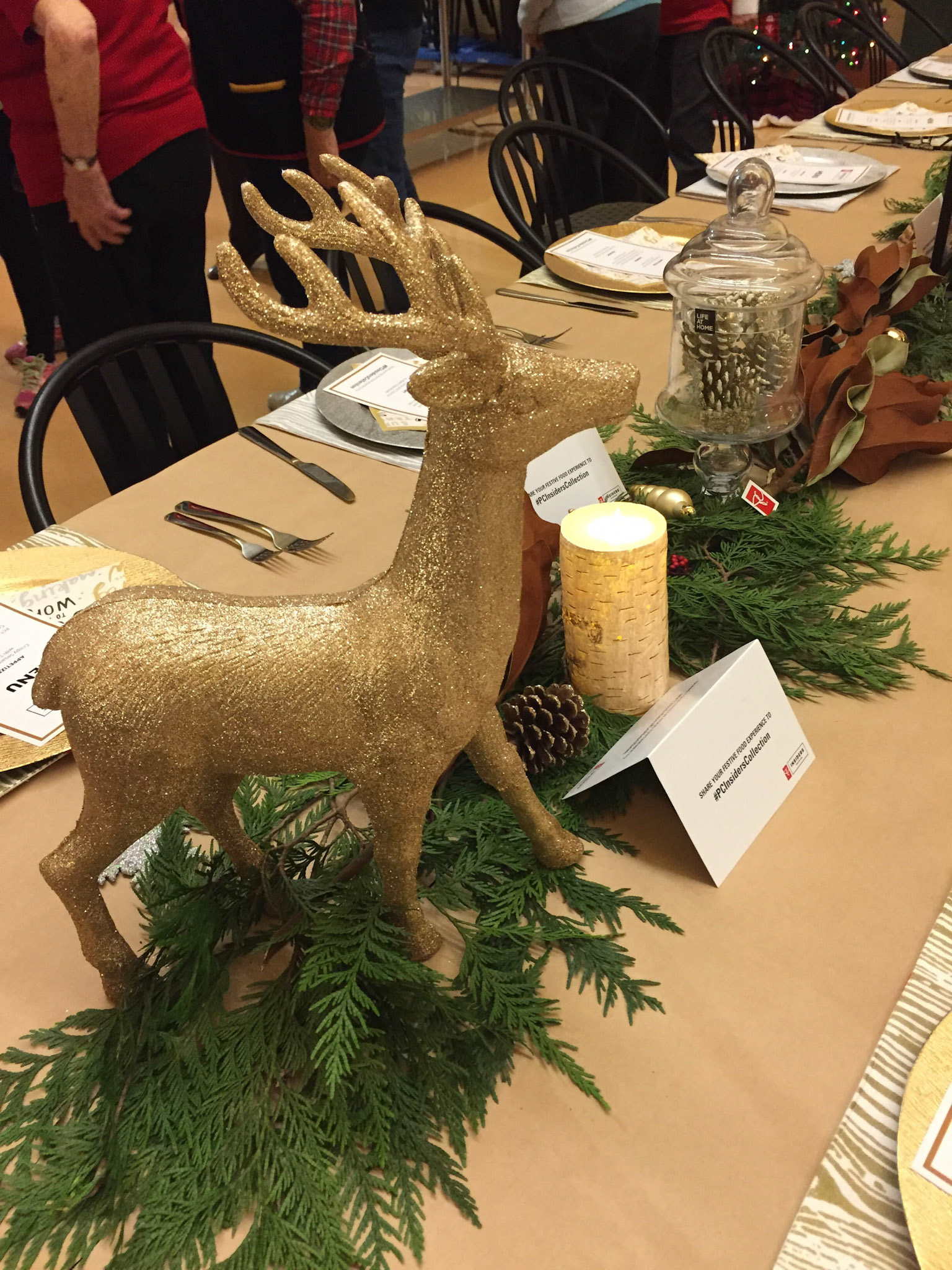 Beautiful placesetting for the PC Insiders Collection Experience Holiday Dinner/class