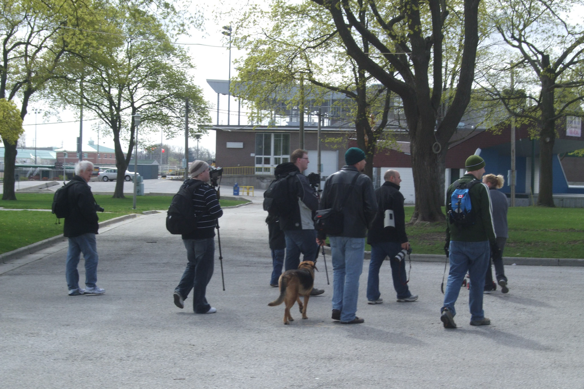 The photo walk group headed into Queens Park/Western Fairgrounds