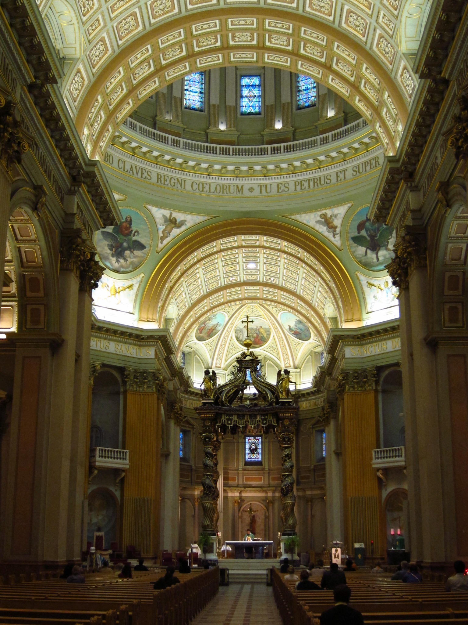 Inside Marie-Reine-Du-Monde cathedral: a scale replica of the Vatican