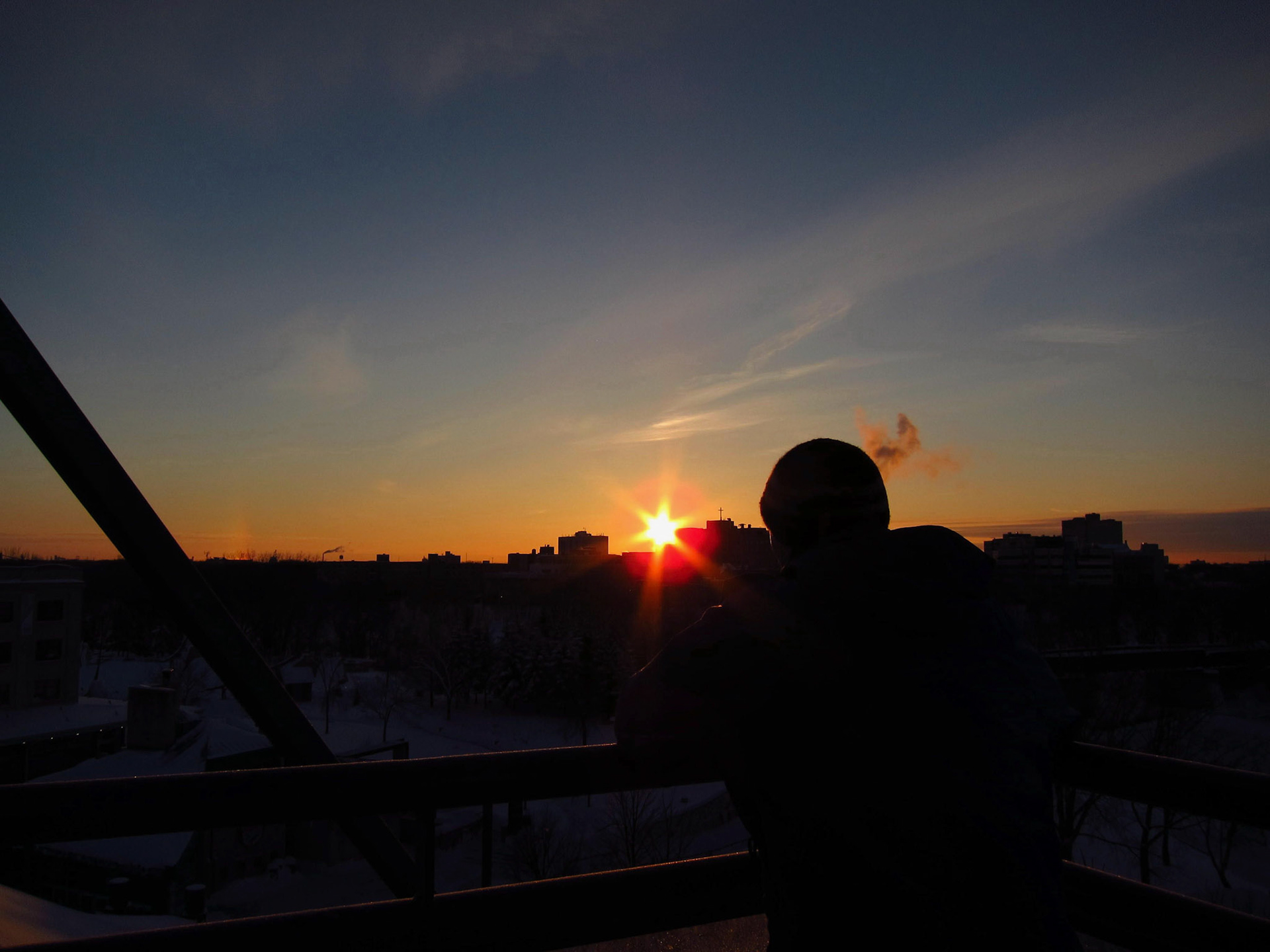 And watch the sun rise over the Forks of the Red and Assiniboine Rivers