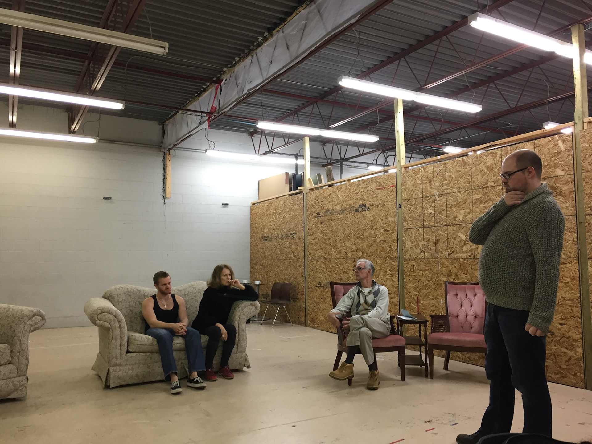 Rehearsals behind the scenes for "Vanya and Sonia and Masha and Spike" by Christopher Durang