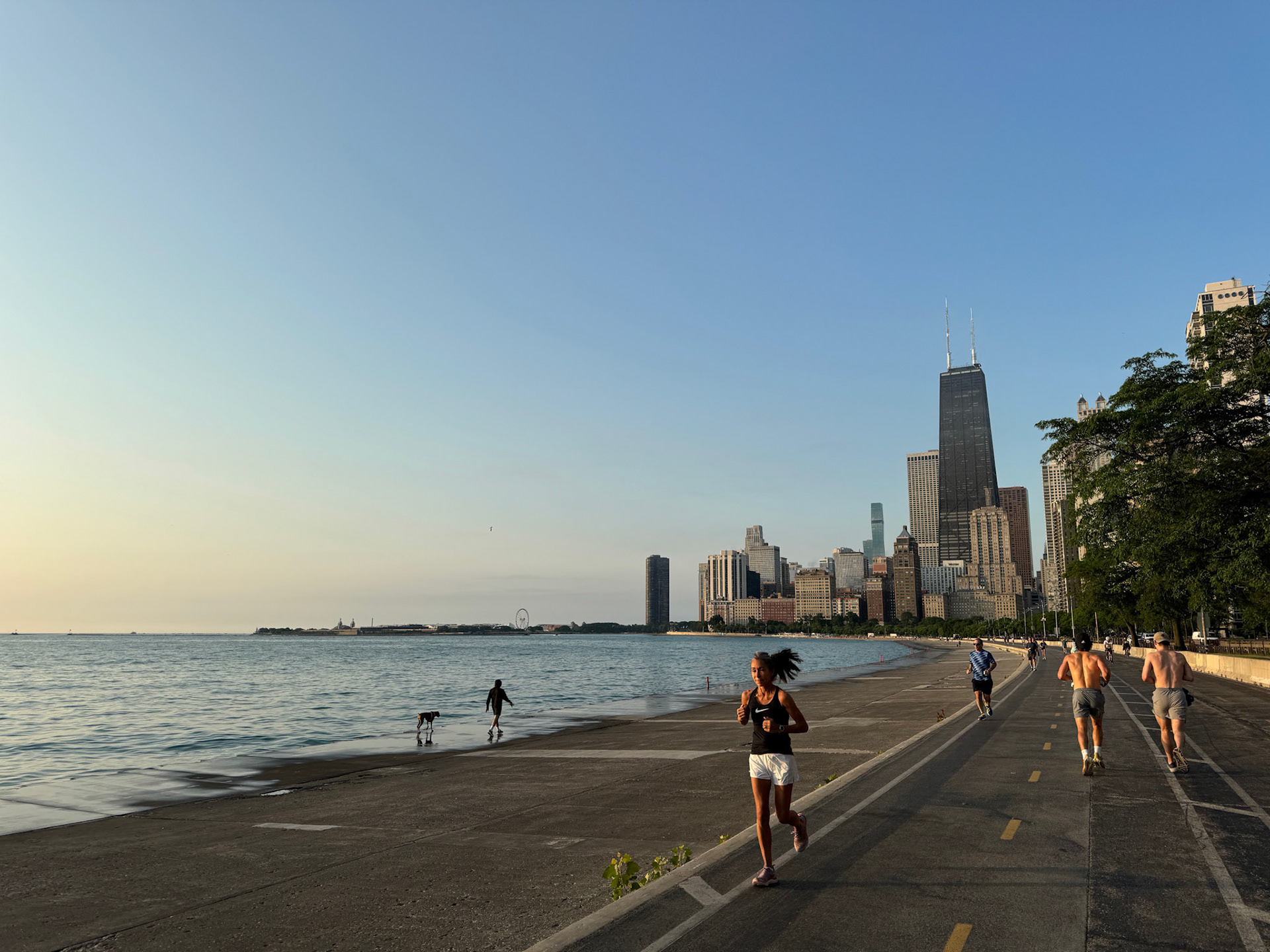 Chicago's energy was coming alive in the early morning - sunrise at 5:15am