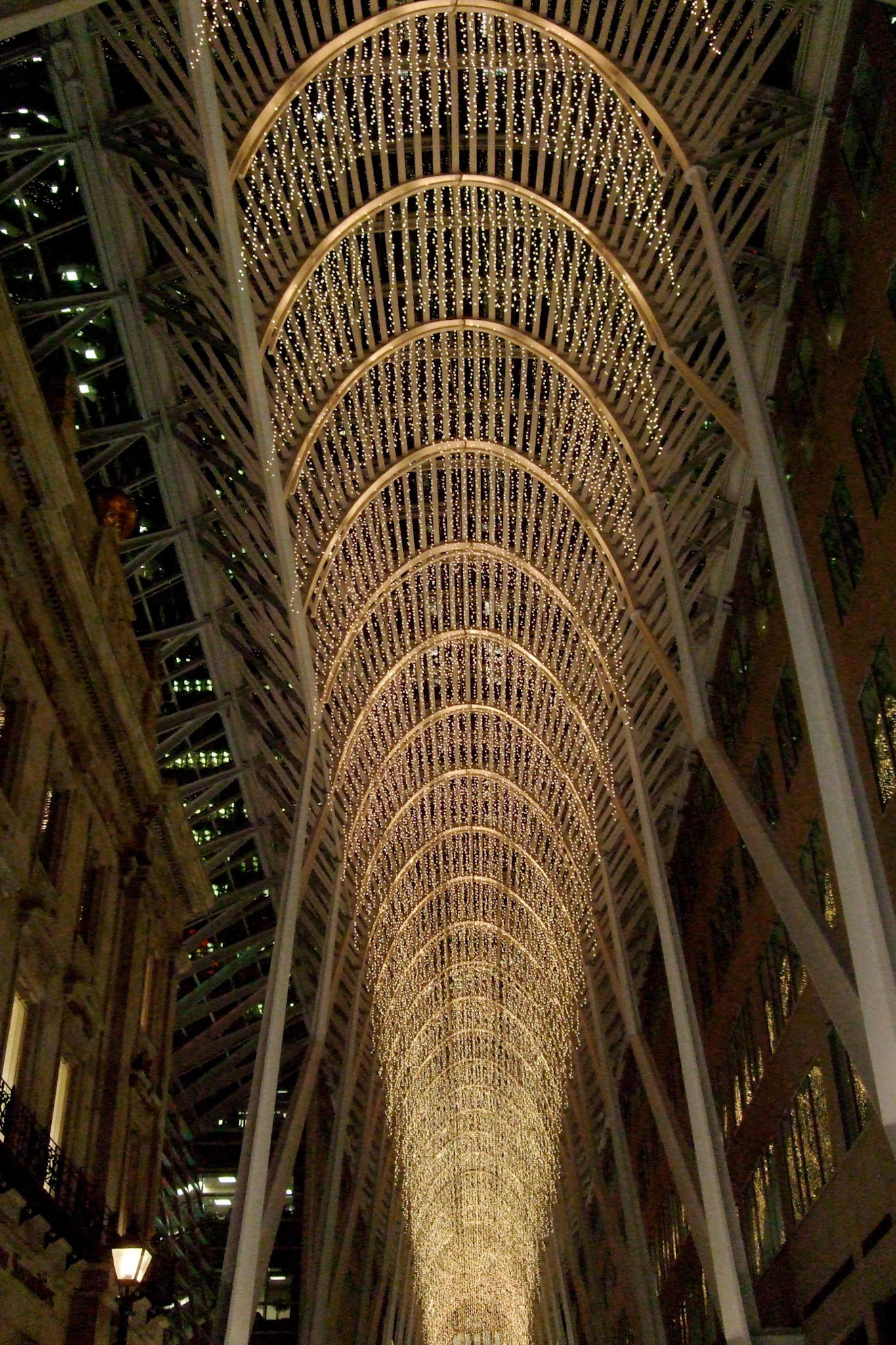 Magical floating Christmas lights at Brookfield Place, Toronto