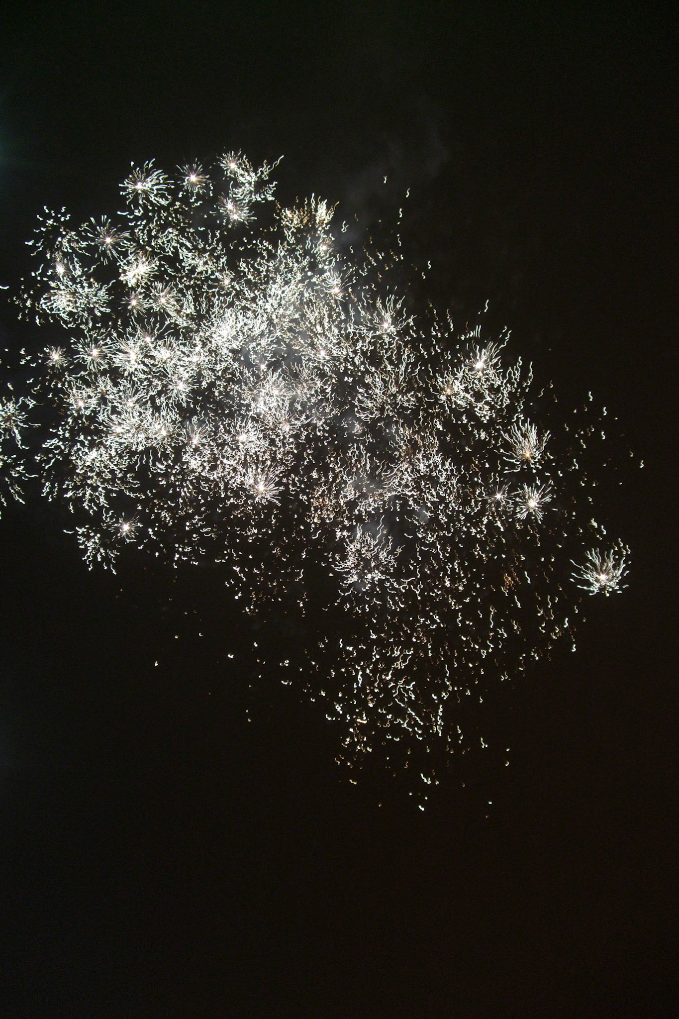 I caught a picture of the only fireworks we saw near the Eiffel Tower