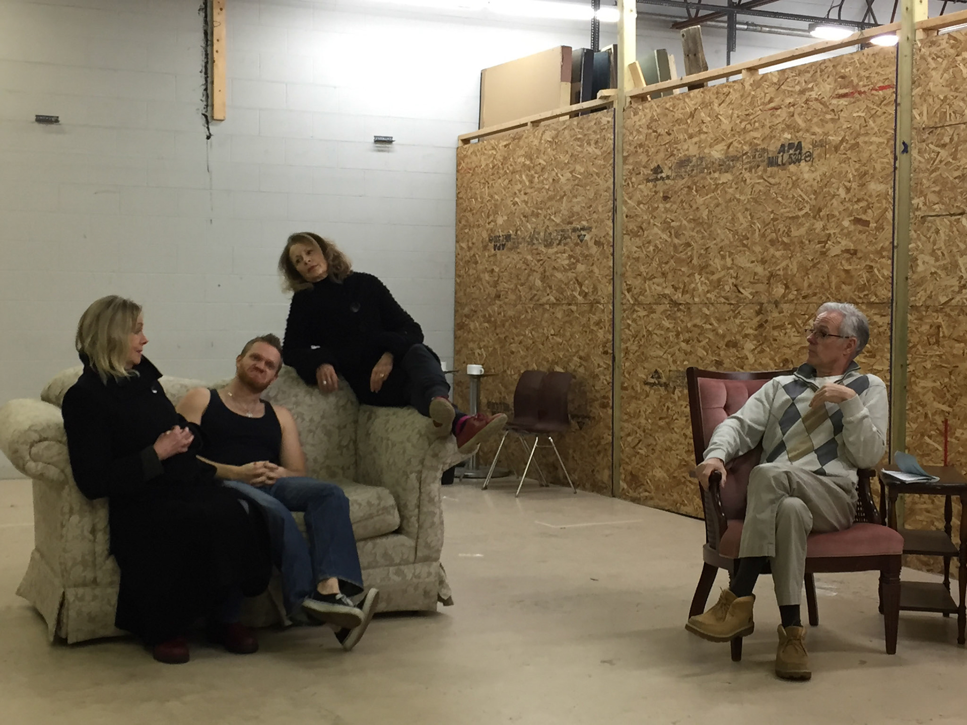 Rehearsals behind the scenes for "Vanya and Sonia and Masha and Spike" by Christopher Durang