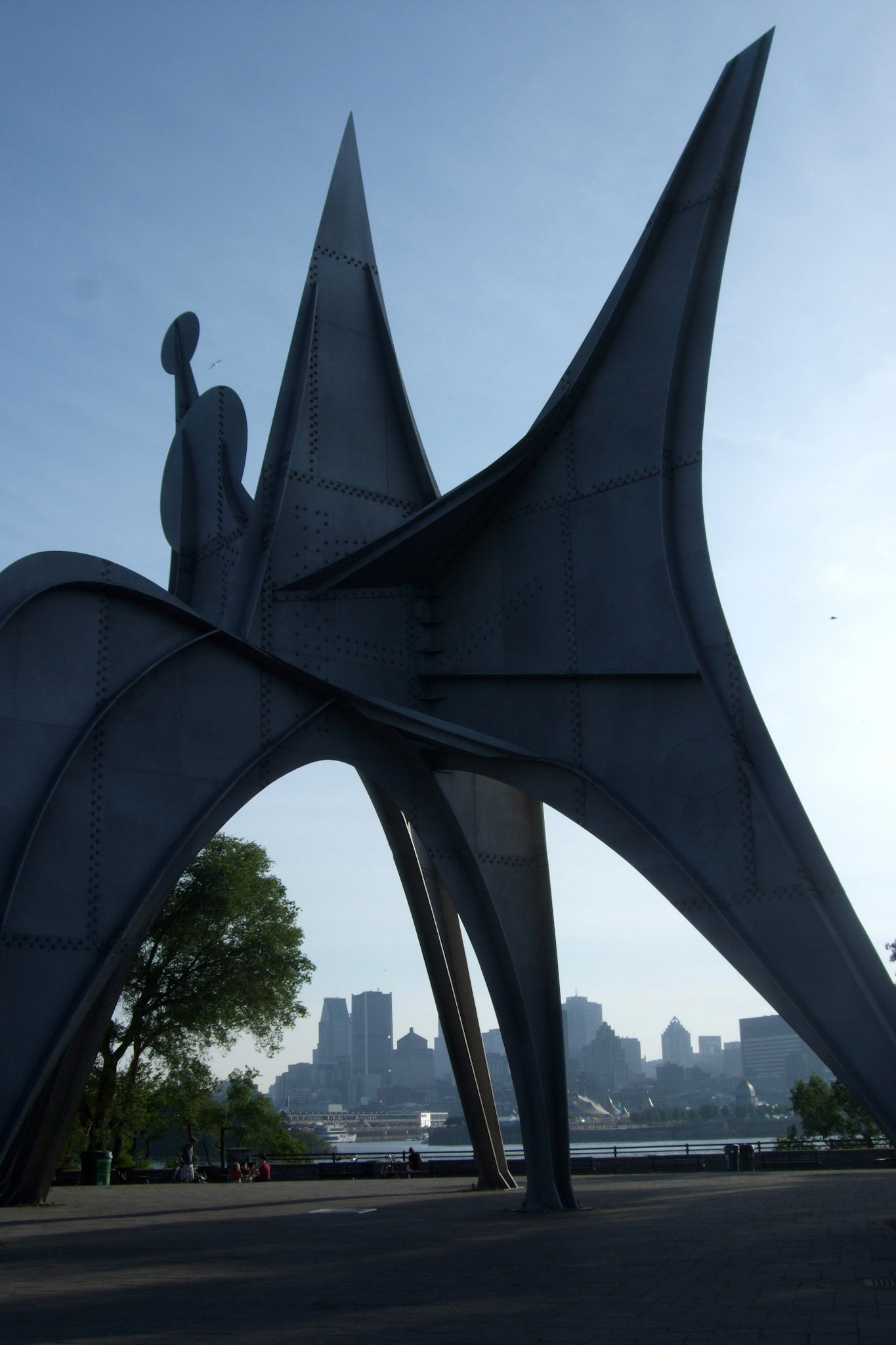 Park Jean Drapeau on Ile Sainte Helene offers a stunning view of the Montreal skyline