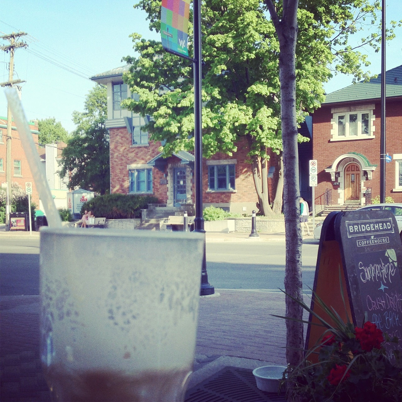 Ahh… after a beautiful long drive enjoyed a cool iced Bridgehead coffee in Ottawa's trendy Westboro neighbourhood