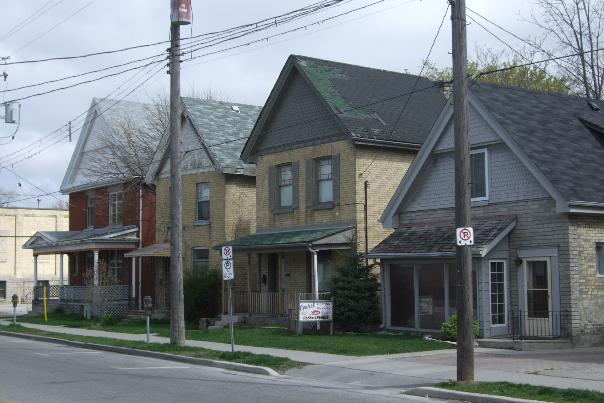 Row of houses on one of the side streets in Old East London
