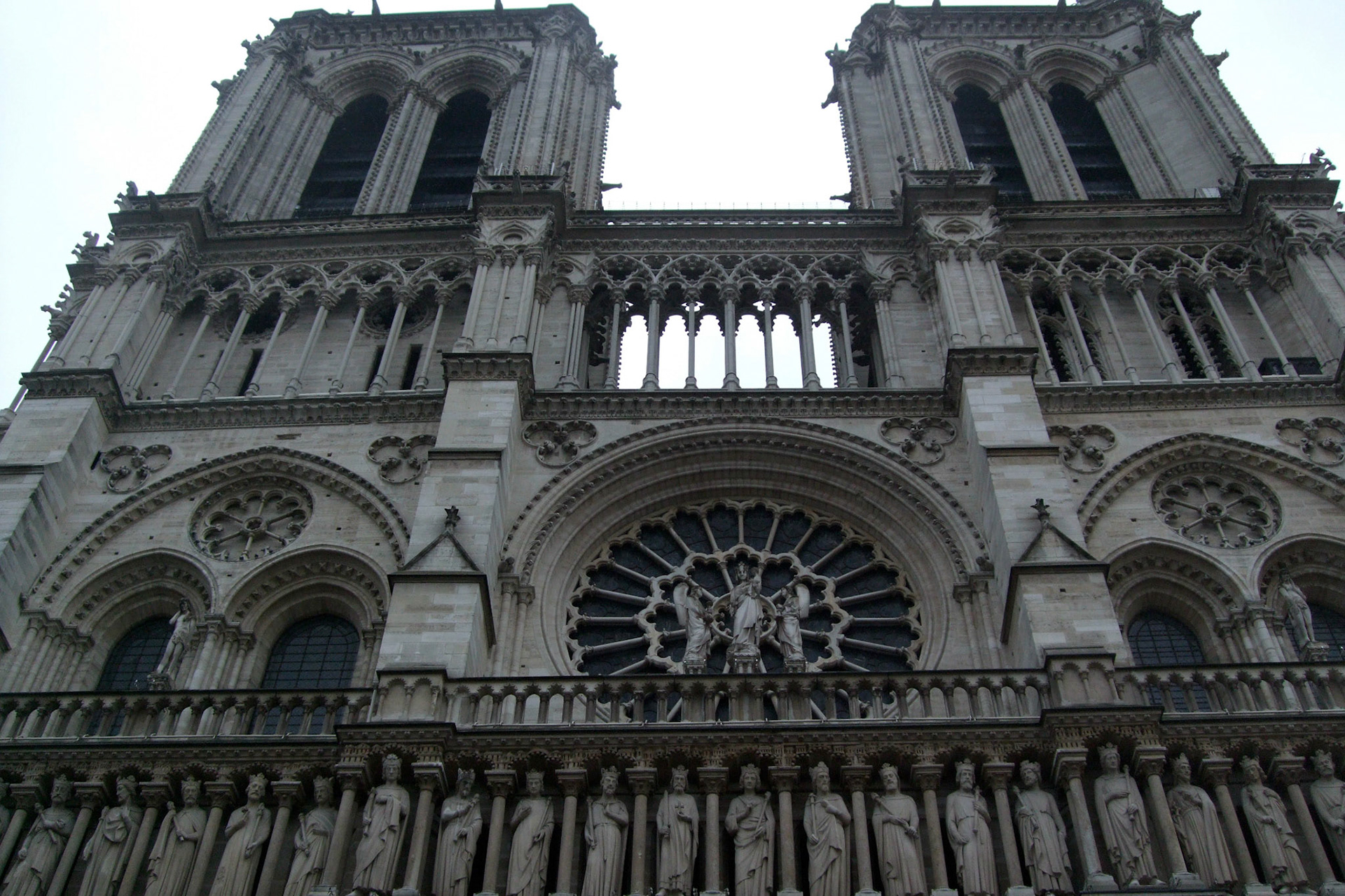 The iconic bell towers of Notre Dame
