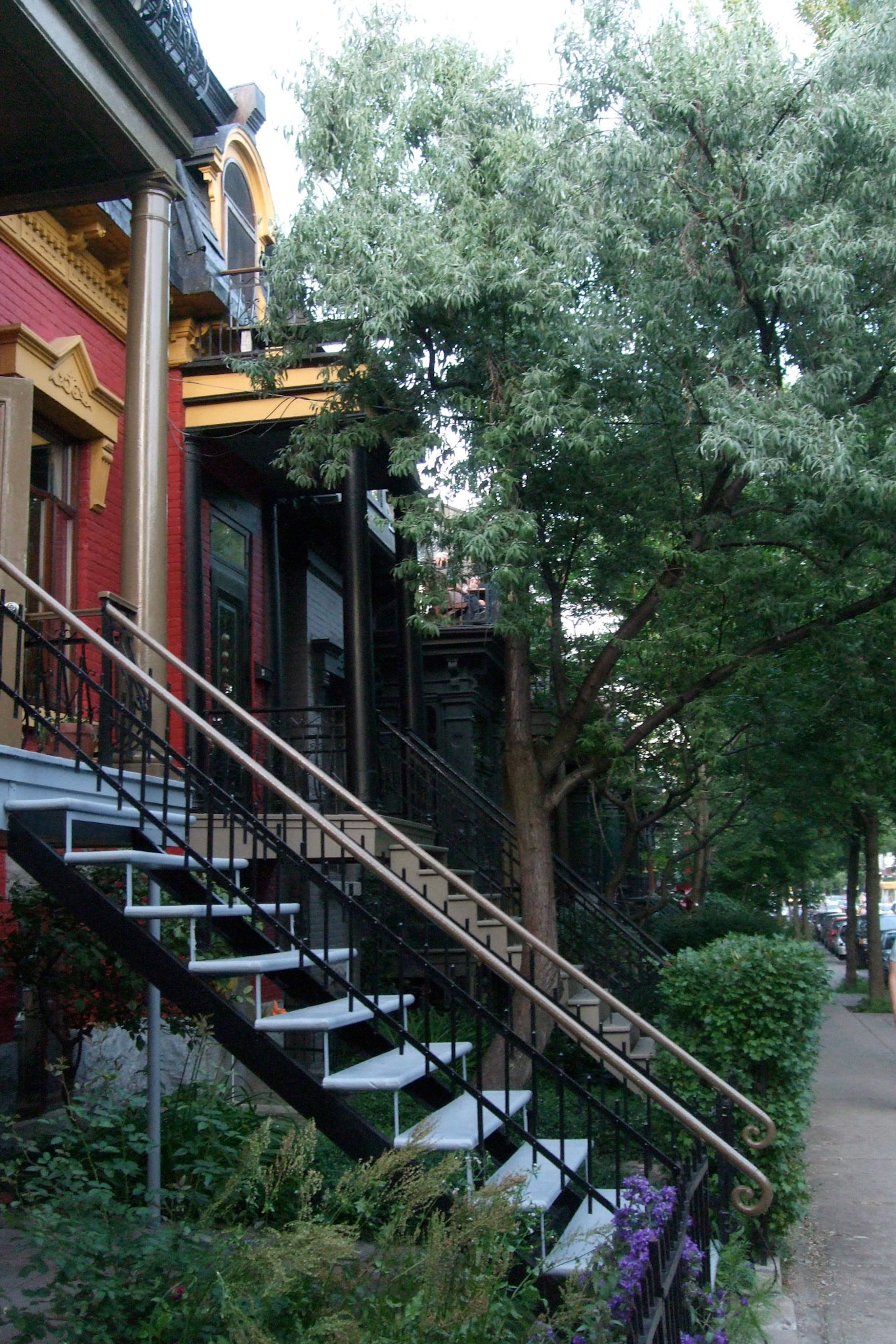 Back on mainland Montreal, walking through the colourful downtown neighbourhood streets