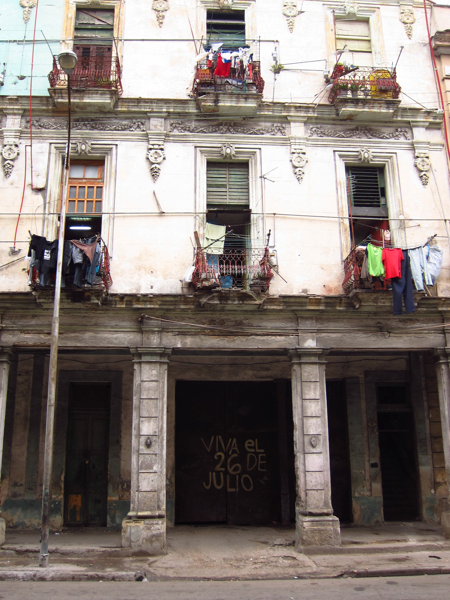 Apartment balconies in Havana