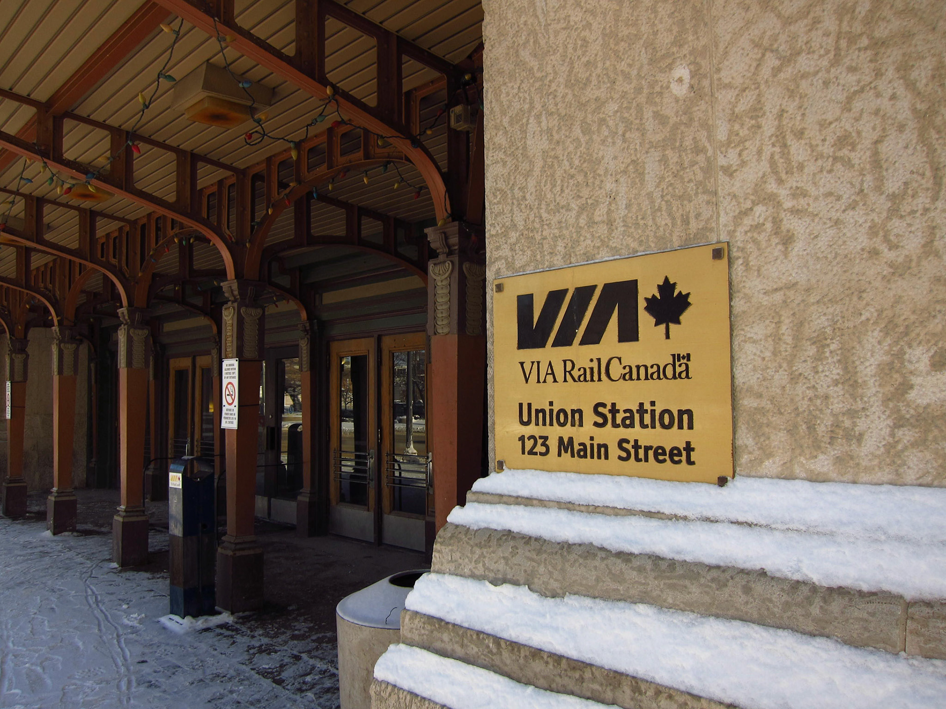 Not quite 123 Sesame Street; but Union Station is at 123 Main in Winnipeg