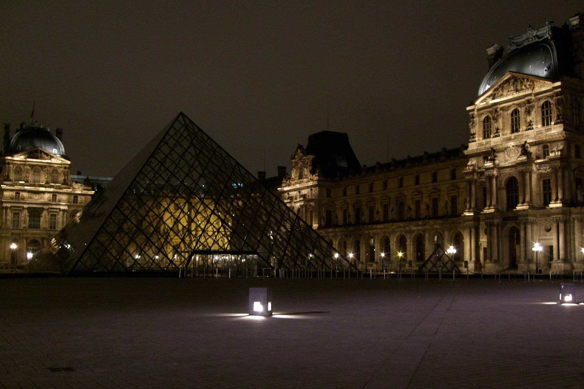 The Louvre is beautiful lit up at night
