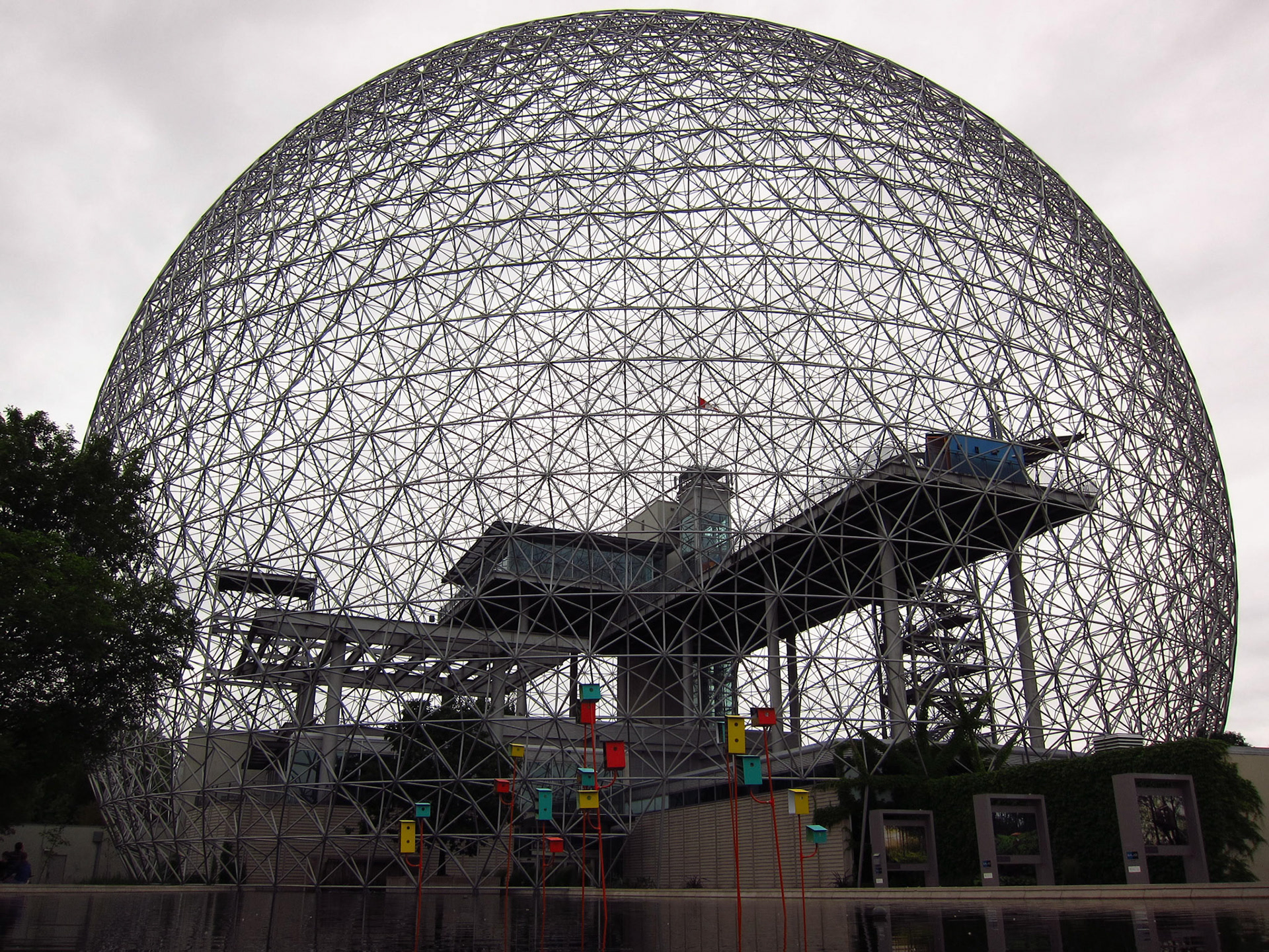 The iconic Montreal Biosphere - a geodesic dome by Richard Buckminster Fuller built for Expo 67