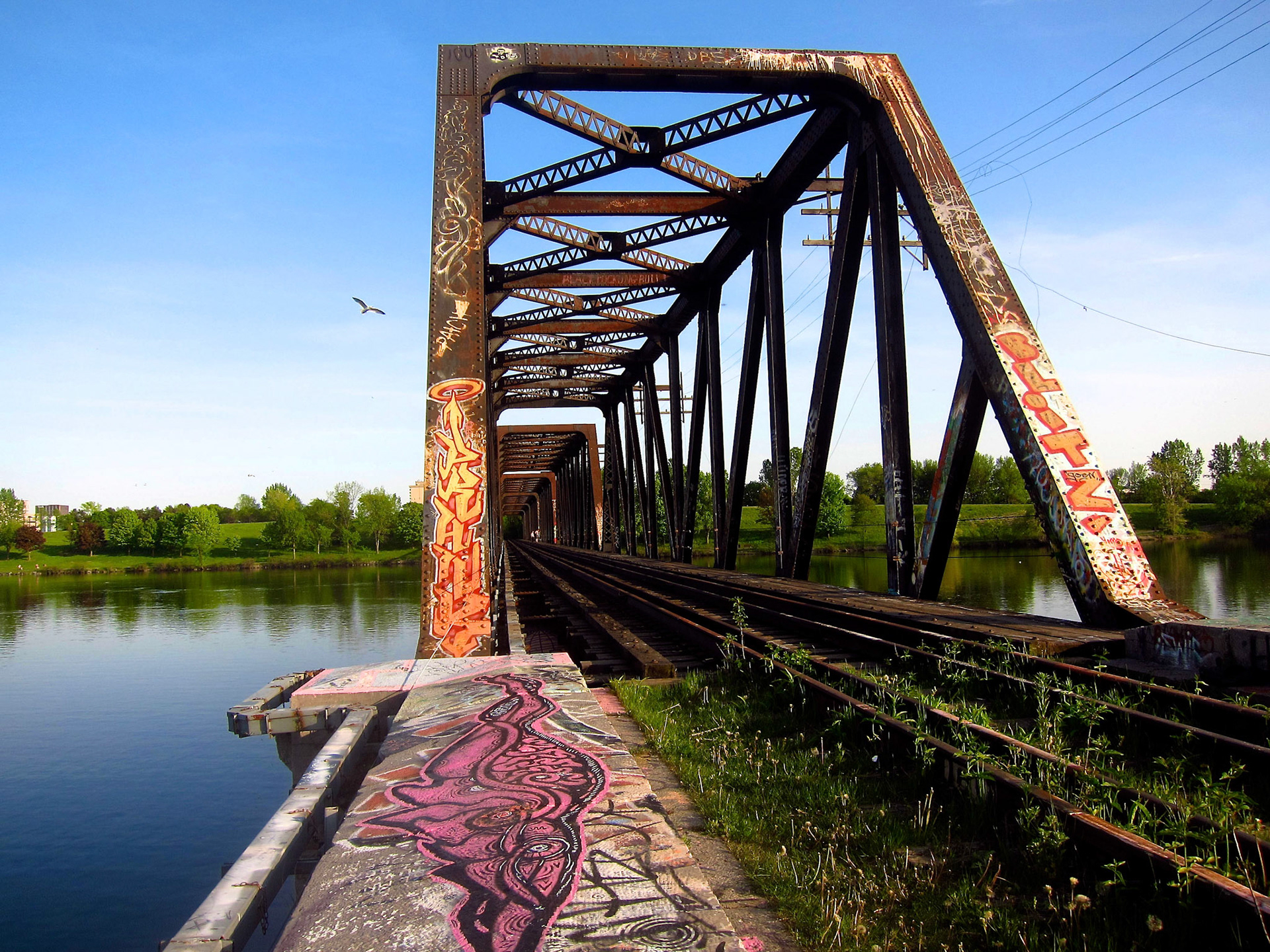 Erin and I had separate plans in Ottawa. I started with some urban exploring… found this awesome rail bridge across the Ottawa River