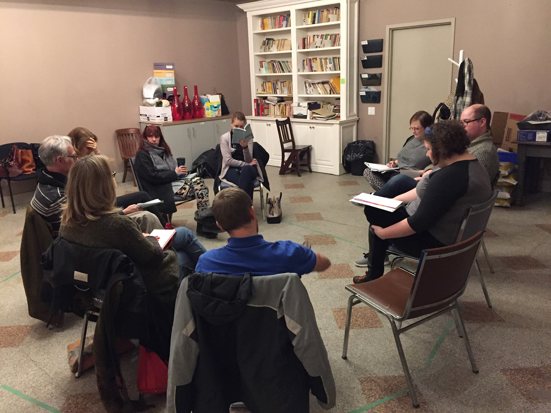 Rehearsals behind the scenes for "Vanya and Sonia and Masha and Spike" by Christopher Durang