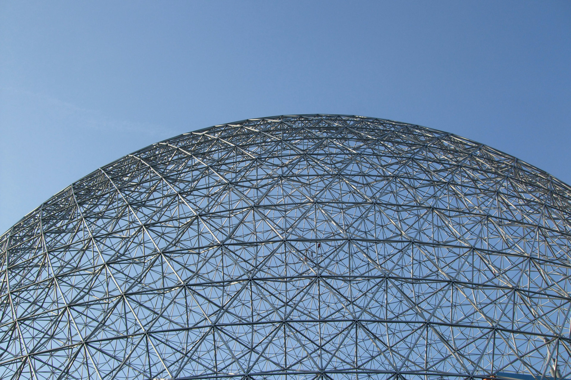 Detail of the geodesic dome structure of the Montreal Biosphere