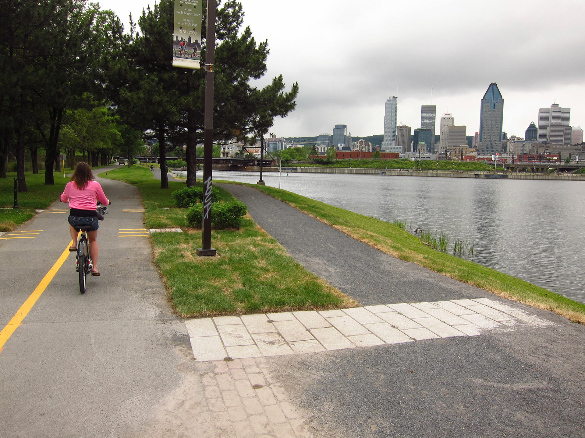 Riding Bixis along the Old Port of Montreal