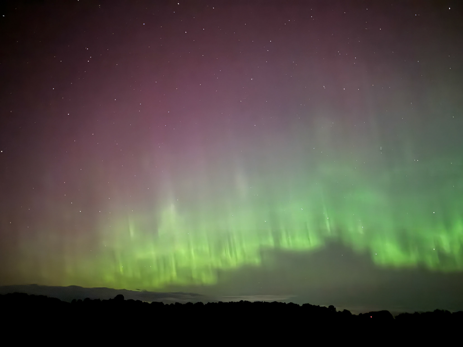 Northern Lights -  1:31-2:02am August 12, 2024 - Eight Mile Road and Adelaide Street, north of London, Ontario