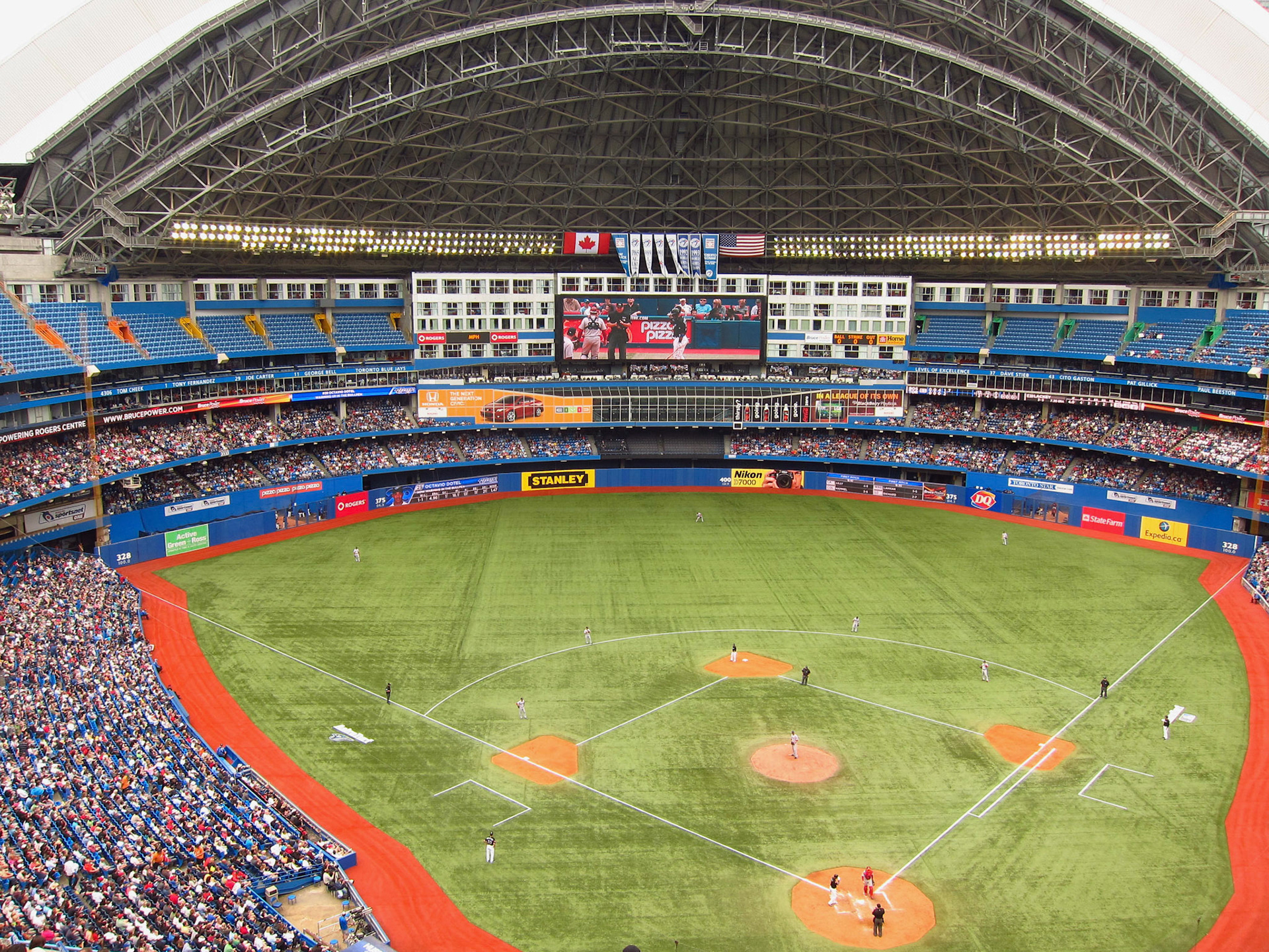 At the Rogers Centre with the dome open