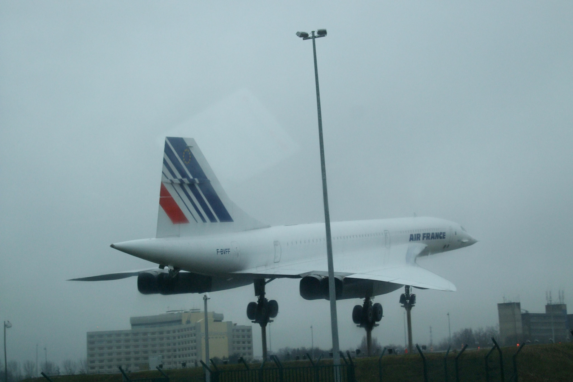 Leaving Charles de Gaulle airport, one of the amazing retired concorde is on display