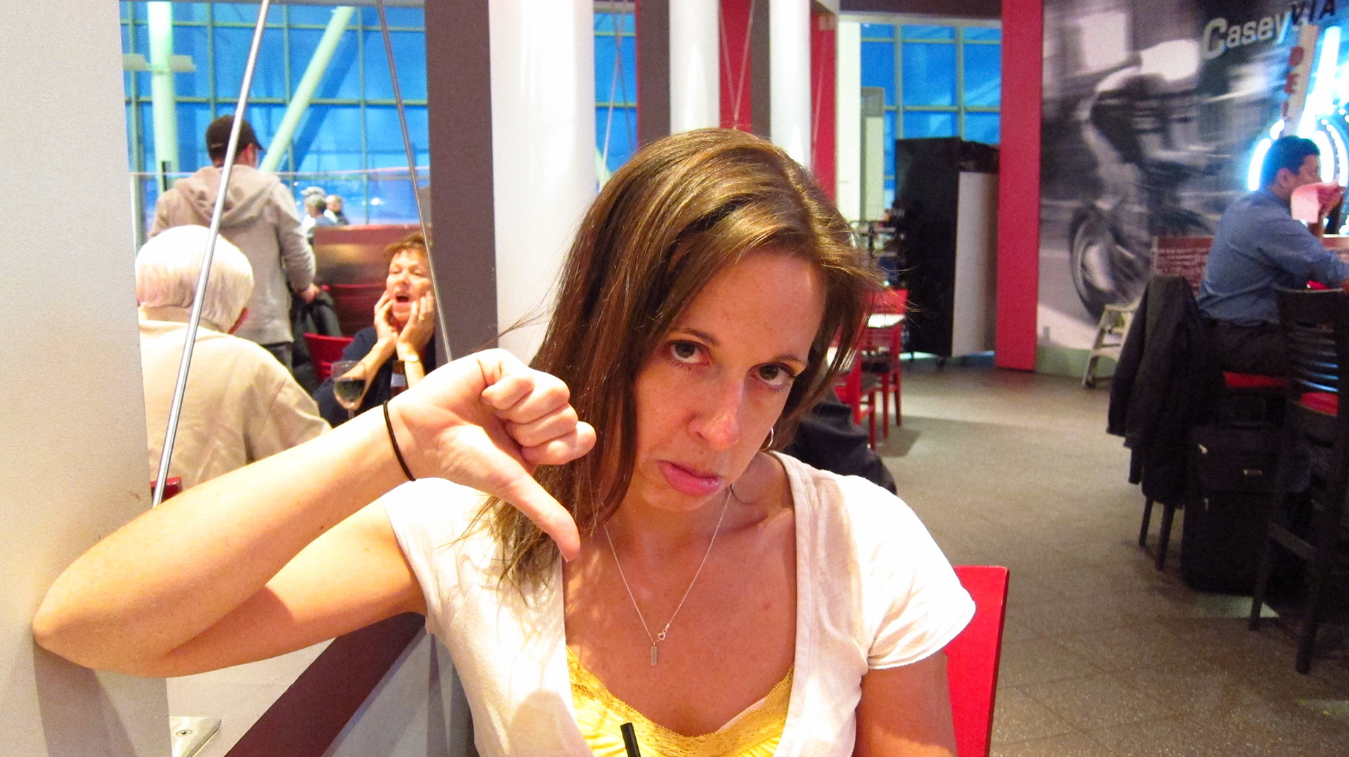 Kelly is upset that our Sunwing flight to Cuba is delayed