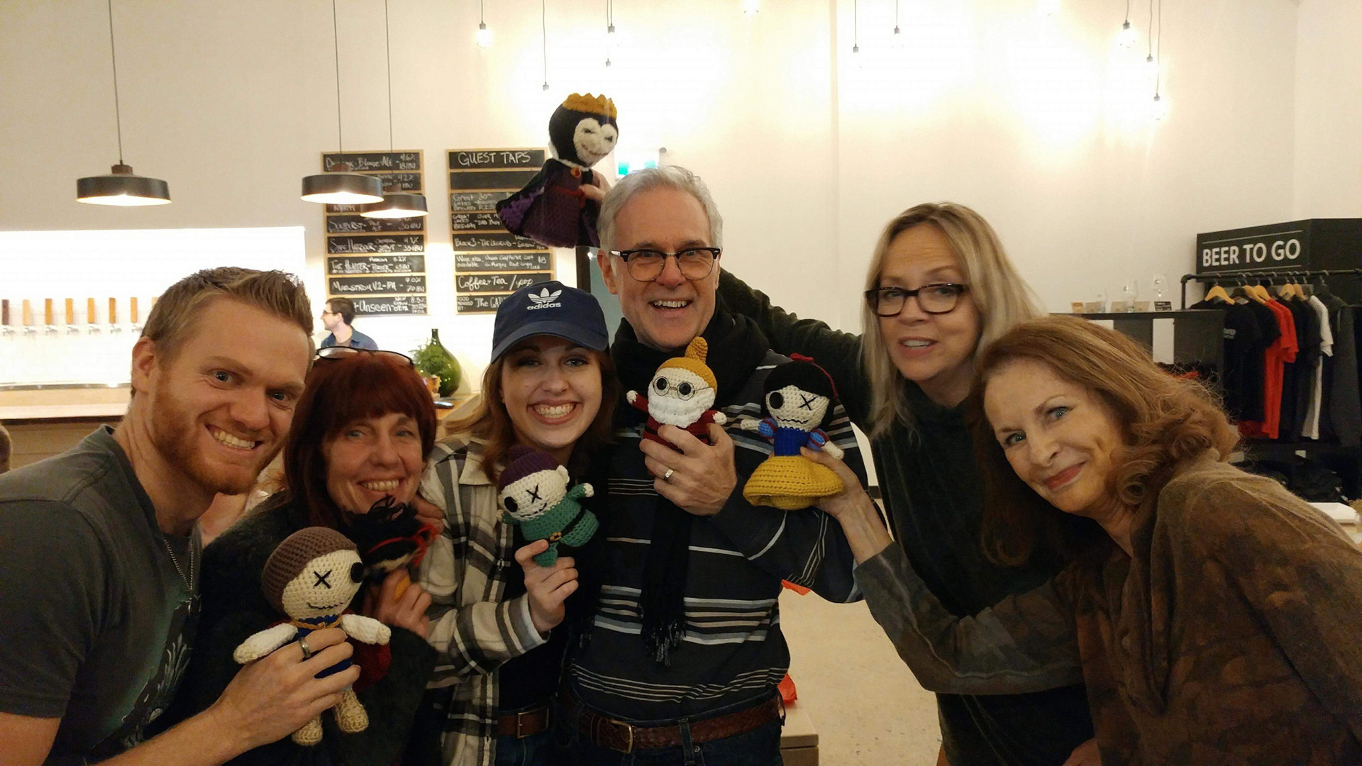 The Cast with their voodoo dolls