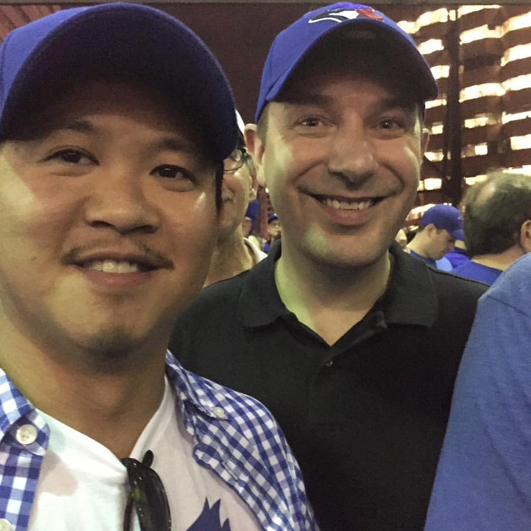 Best boss in the world! Dom rocks! Go Blue Jays! #ourmoment