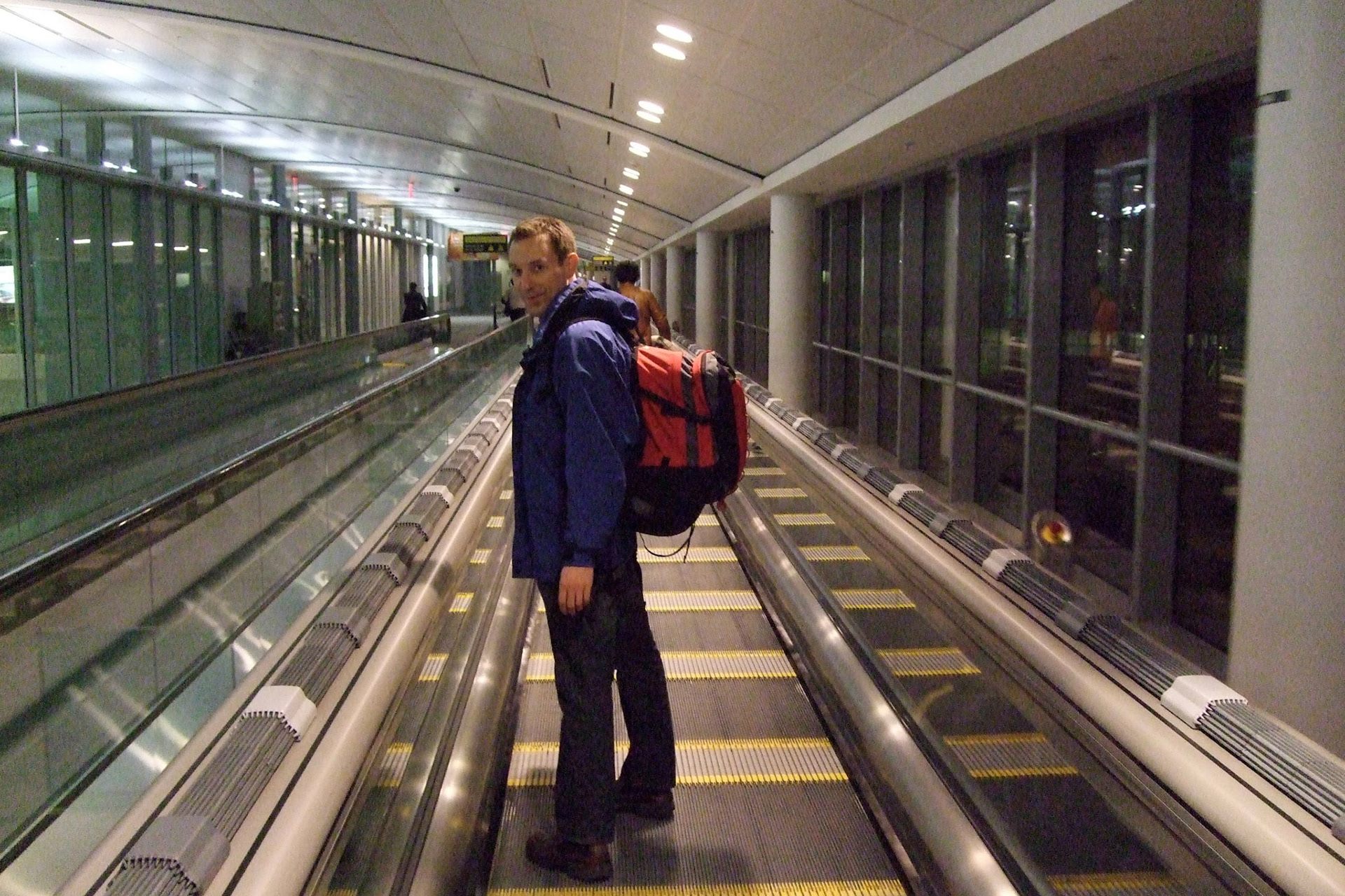 where is Andrew now? part 2: the adventures continue. This express walkway really booted it!