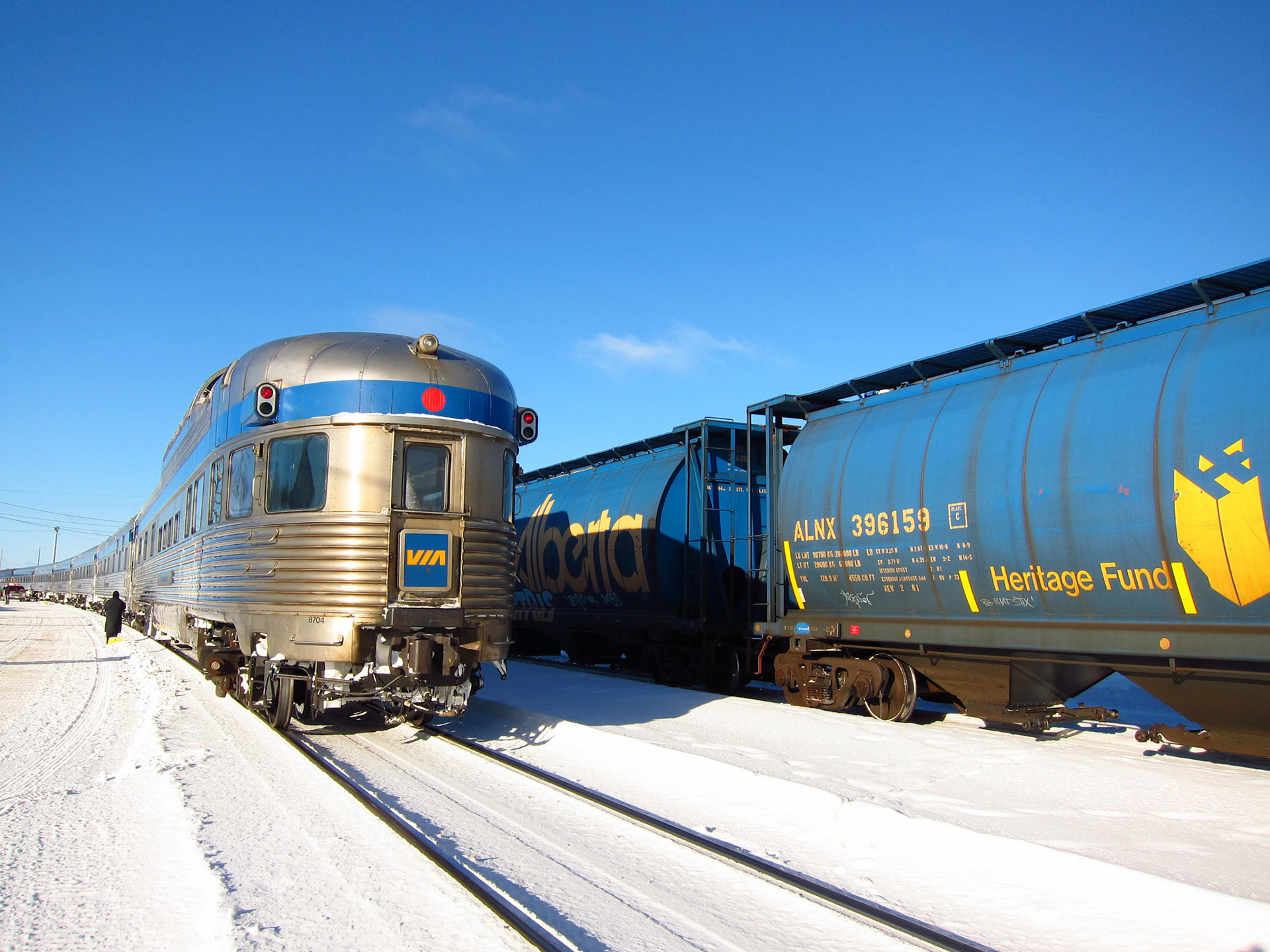 The famous bullet-shaped Park Car at the back of The Canadian