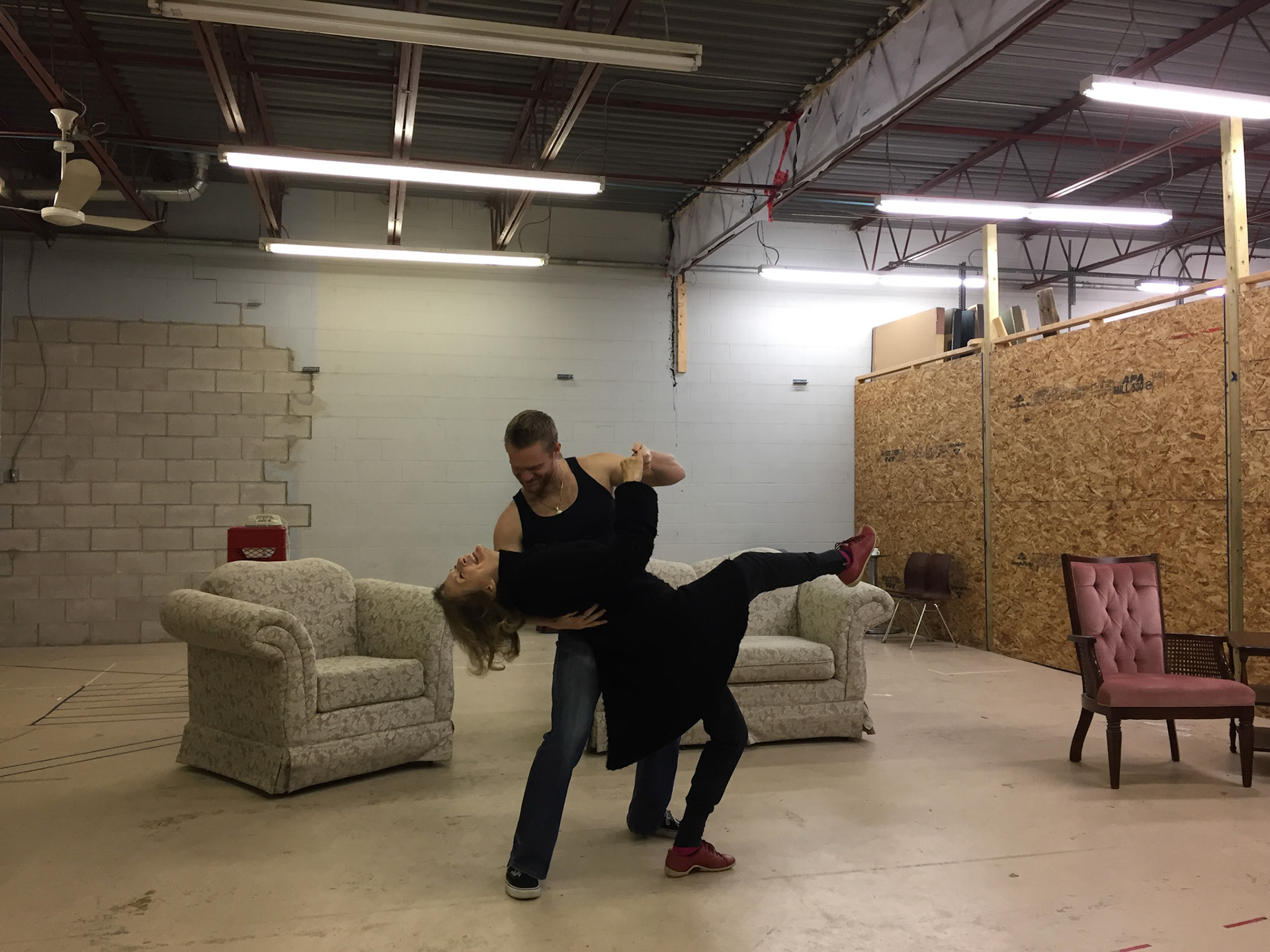 Rehearsals behind the scenes for "Vanya and Sonia and Masha and Spike" by Christopher Durang