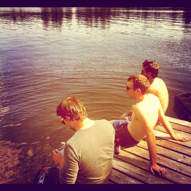 "Summertime... And the livin's easy" chillin' on the dock with good buddies