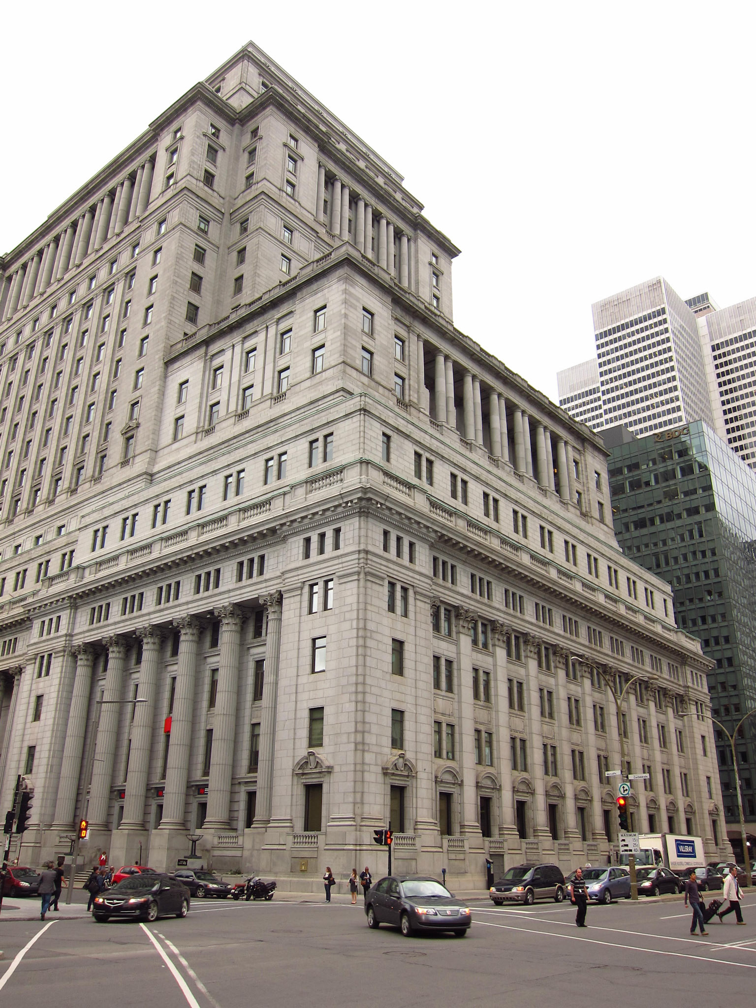 The beautiful Sun Life builidng in Montreal's commercial downtown