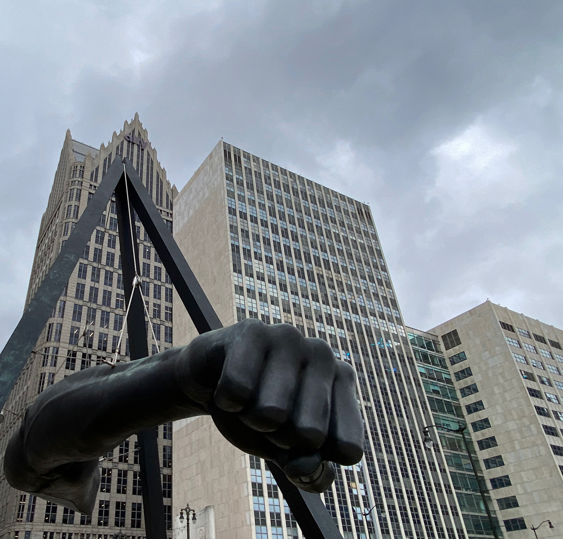 Monument to Joe Louis ("The Fist") - Downtown Detroit - April 2023