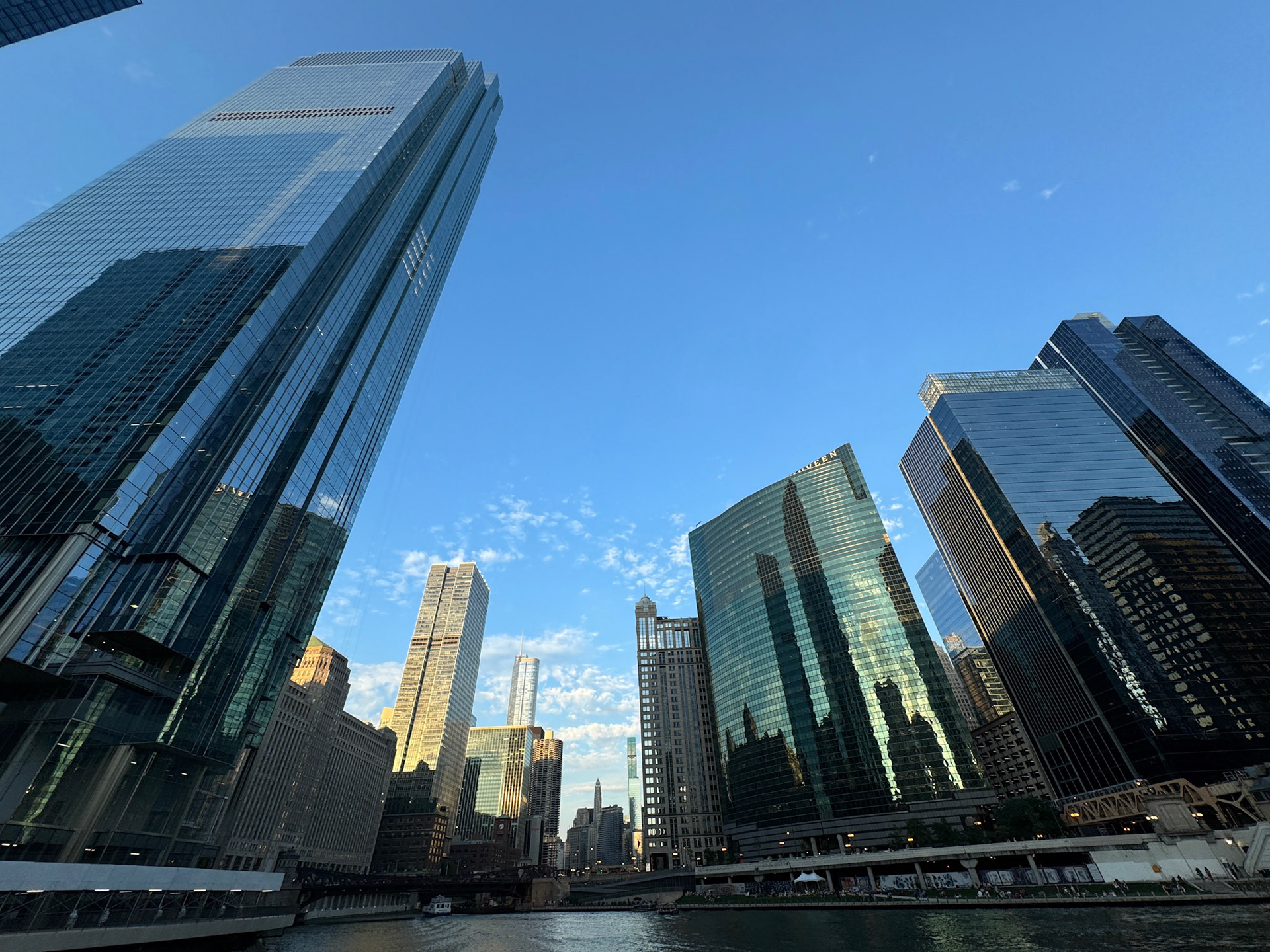 Downtown Chicago is just bustling