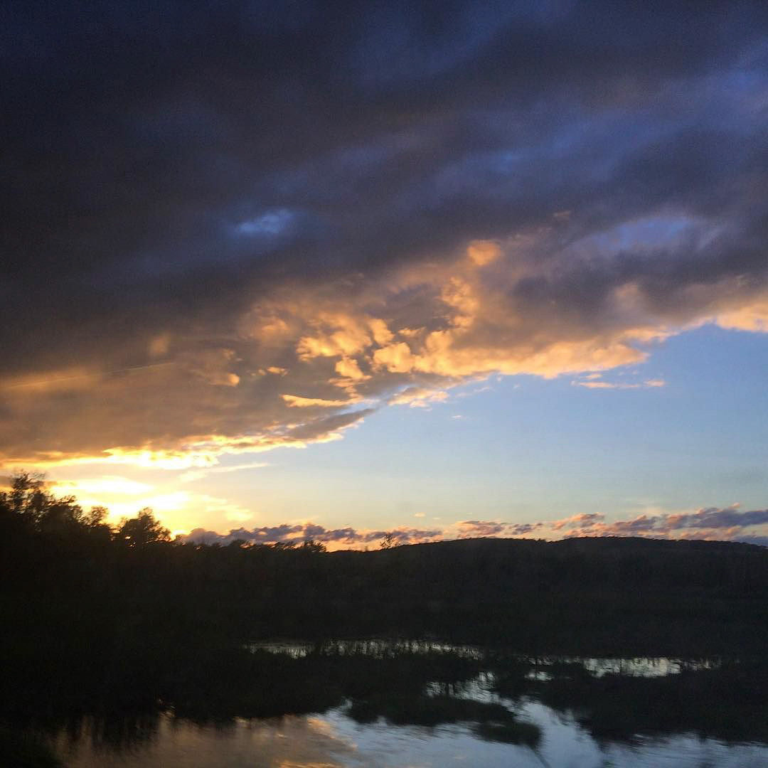 Sunset on the train @viarailcanada