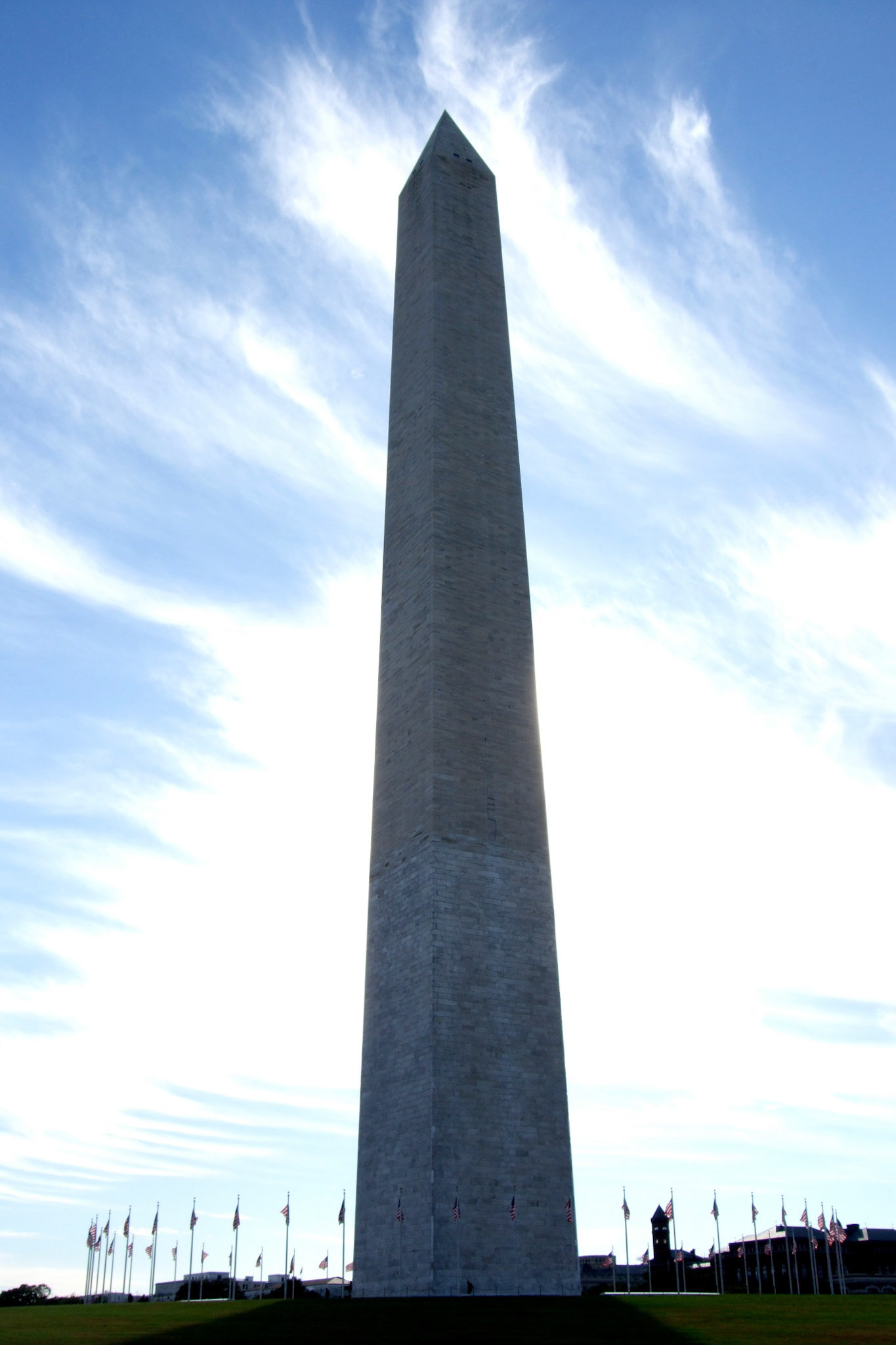 The Washington Monument by day - bright October sun