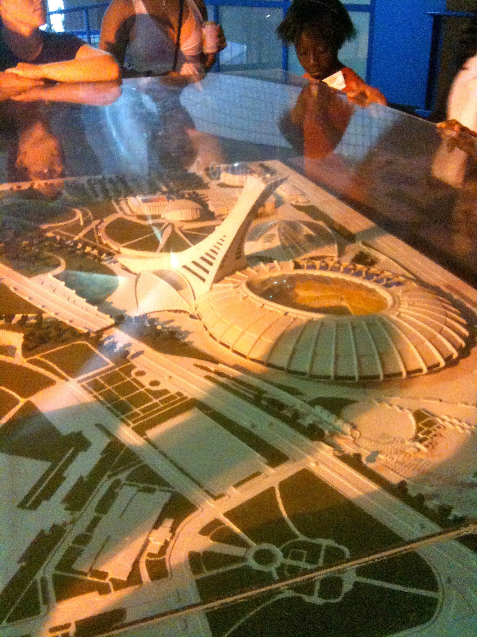 Inside the Olympic Stadium, architect's model of the insanely futuristic design