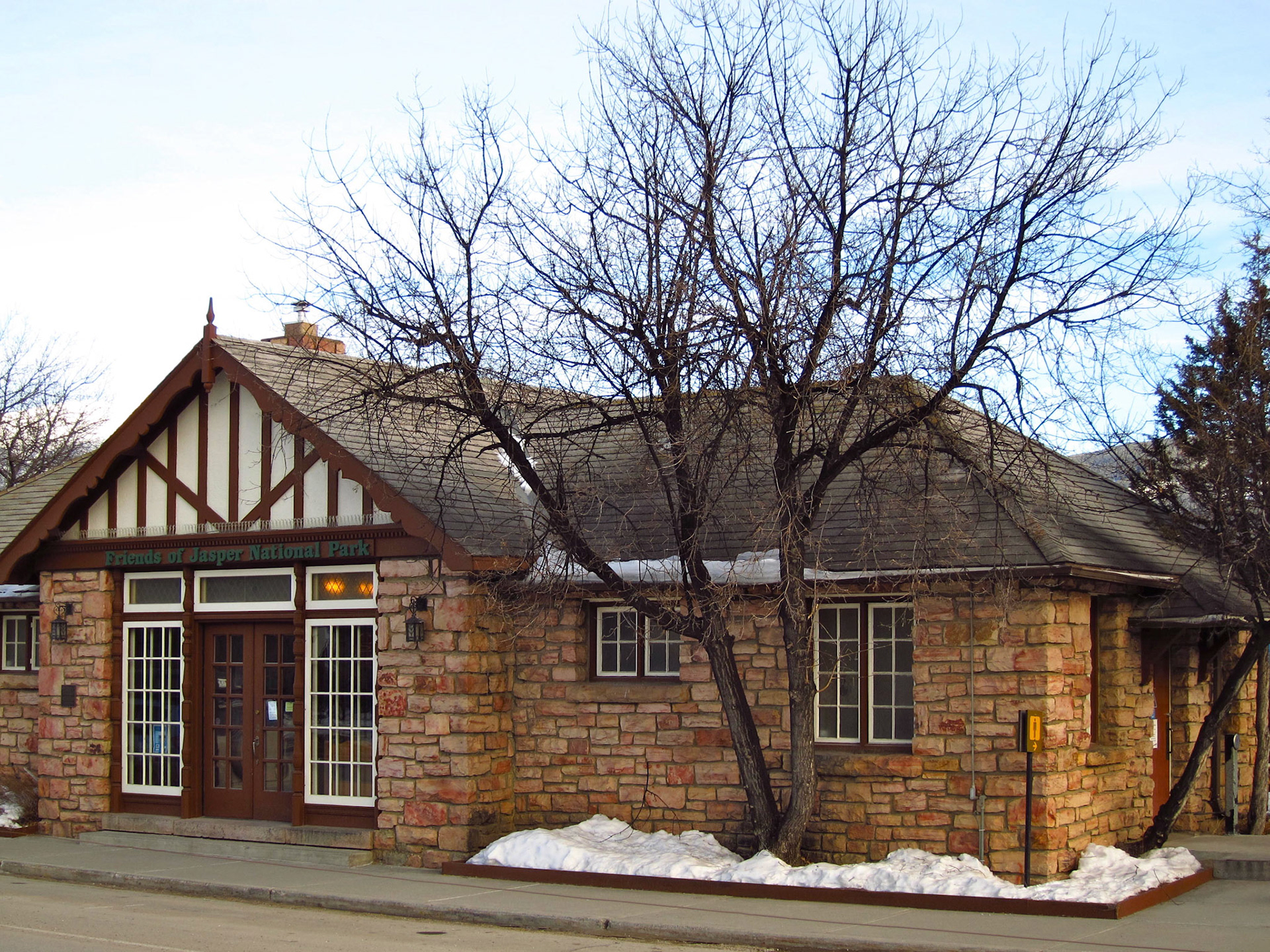 Another stone and timber building in Jasper: the Friends of Jasper National Park office