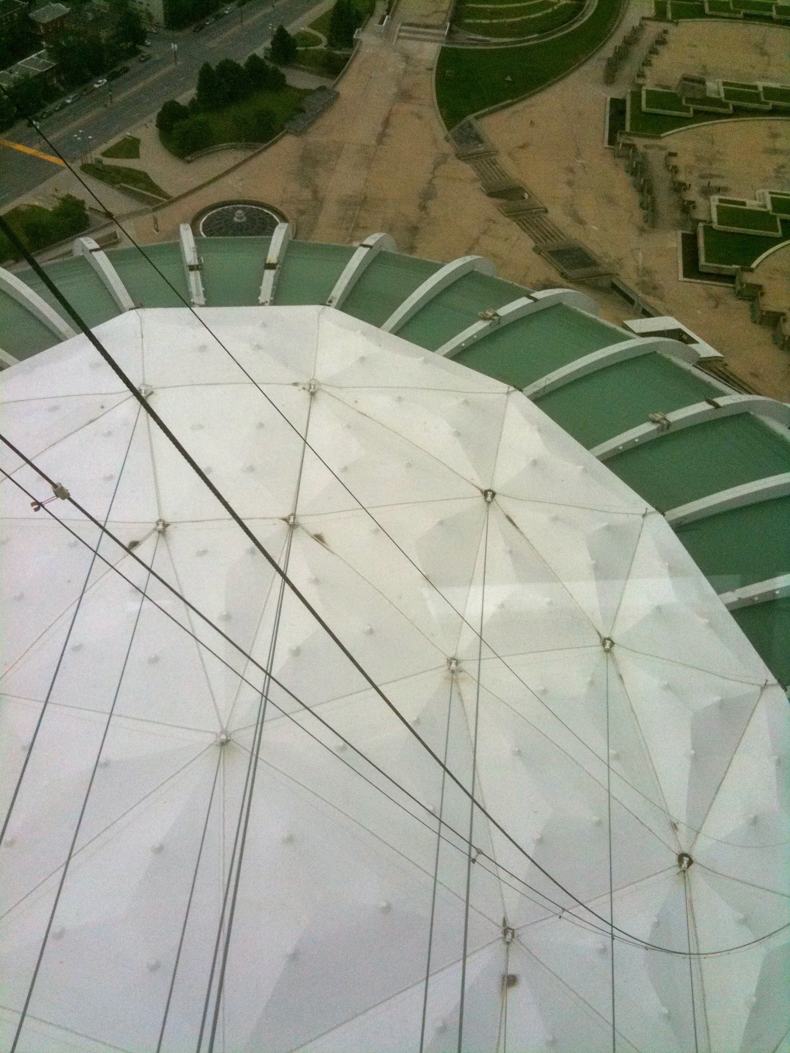 Well, I believe they retracted the roof a few times... but the roof wasn't done in time for the Olympics