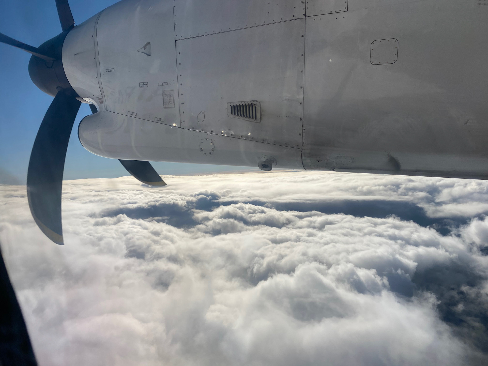 Flying to Winnipeg, September 2022